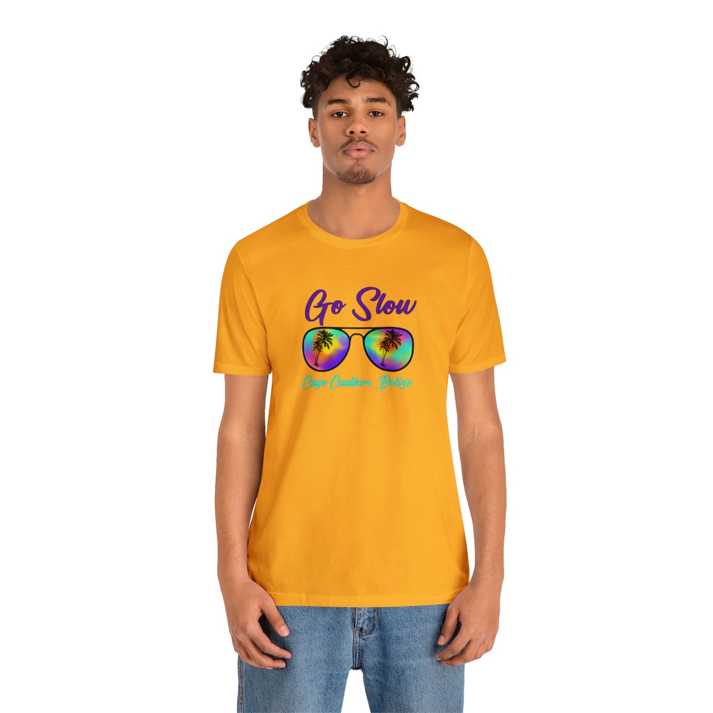 Unisex  Go Slow Purple Short Sleeve Tee