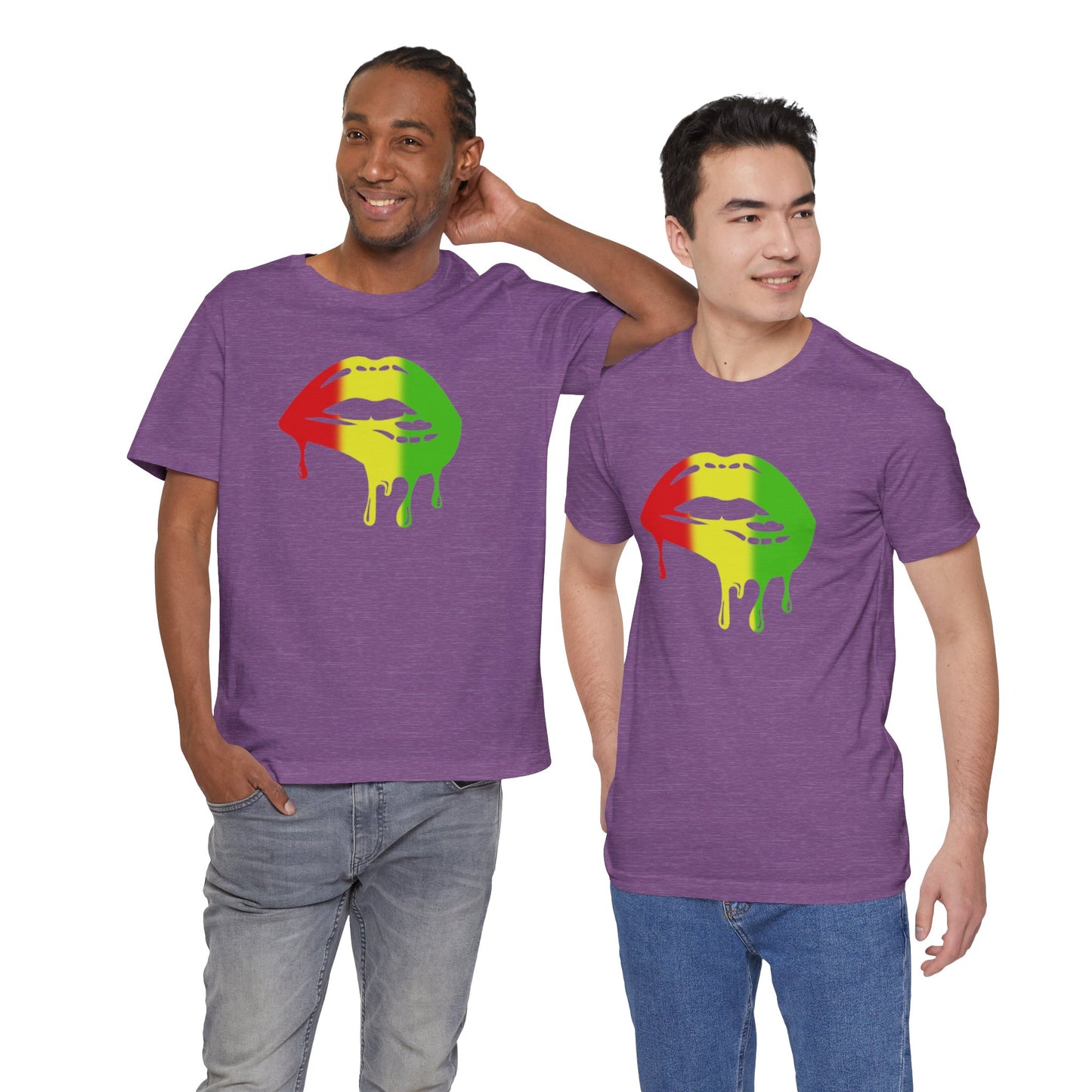 Rasta Lips Unisex Jersey Short Sleeve Tee