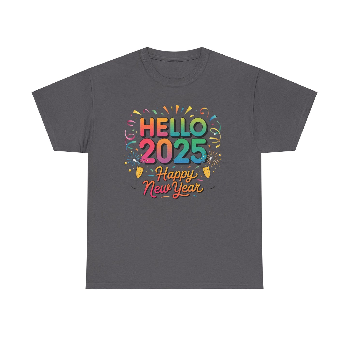 Colorful Happy New Year Cotton Tee