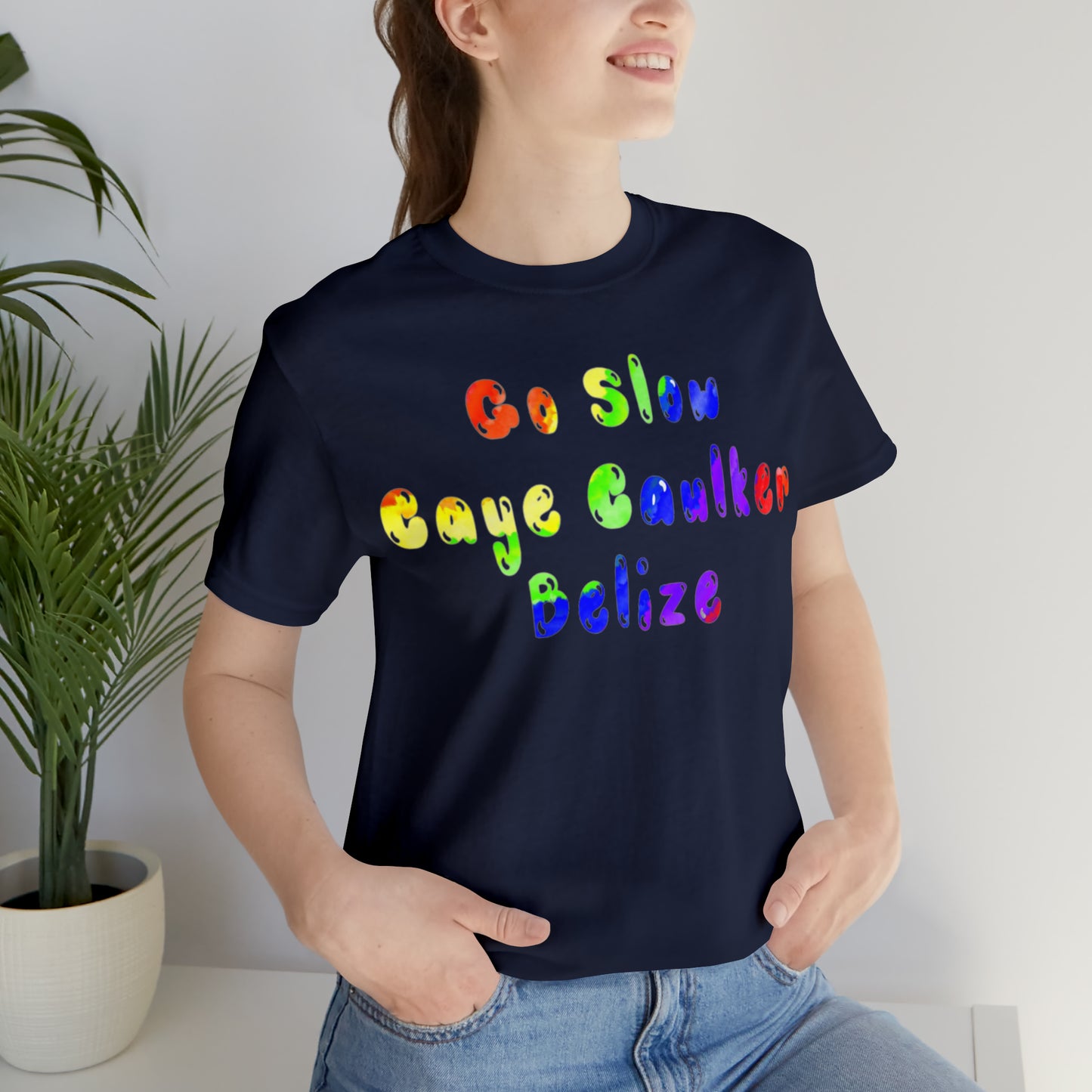 Go Slow Rainbow Unisex Jersey Short Sleeve Tee