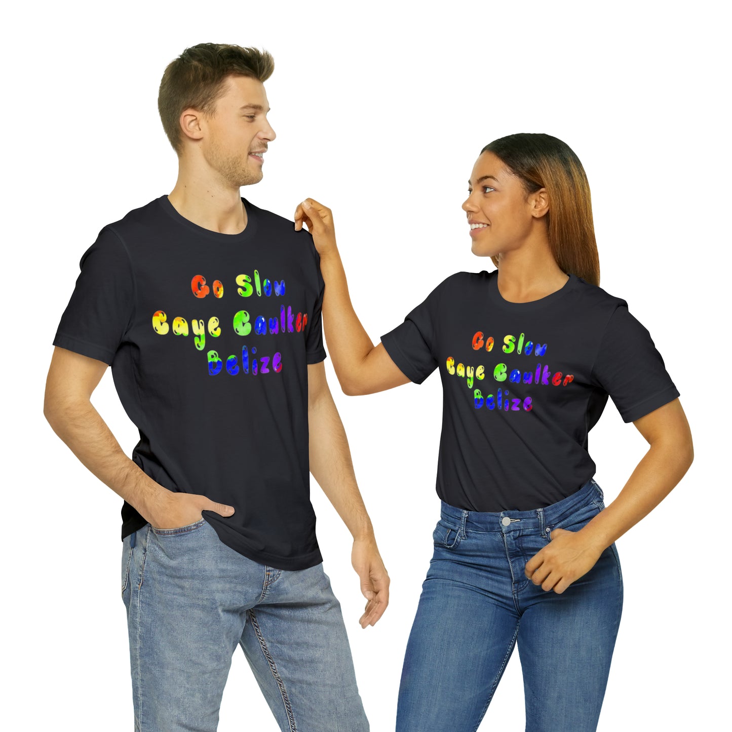 Go Slow Rainbow Unisex Jersey Short Sleeve Tee