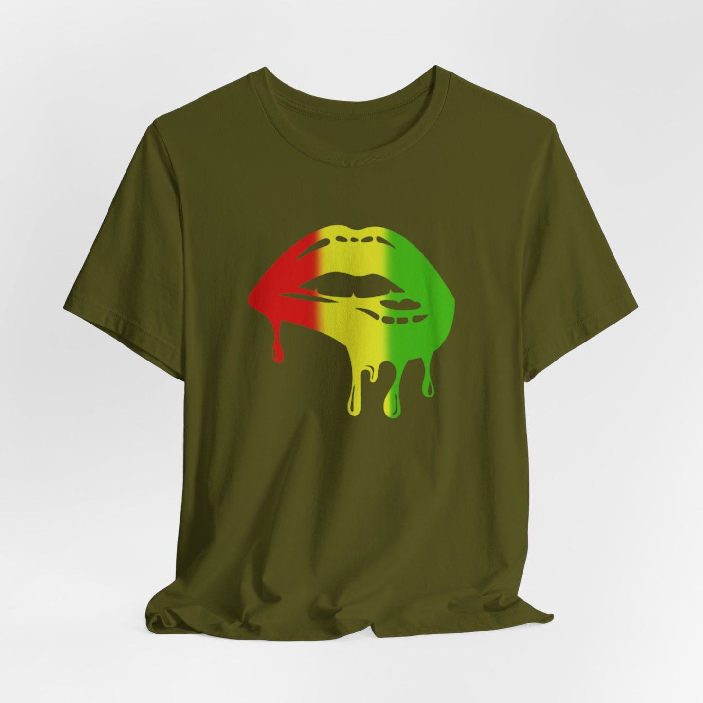 Rasta Lips Unisex Jersey Short Sleeve Tee