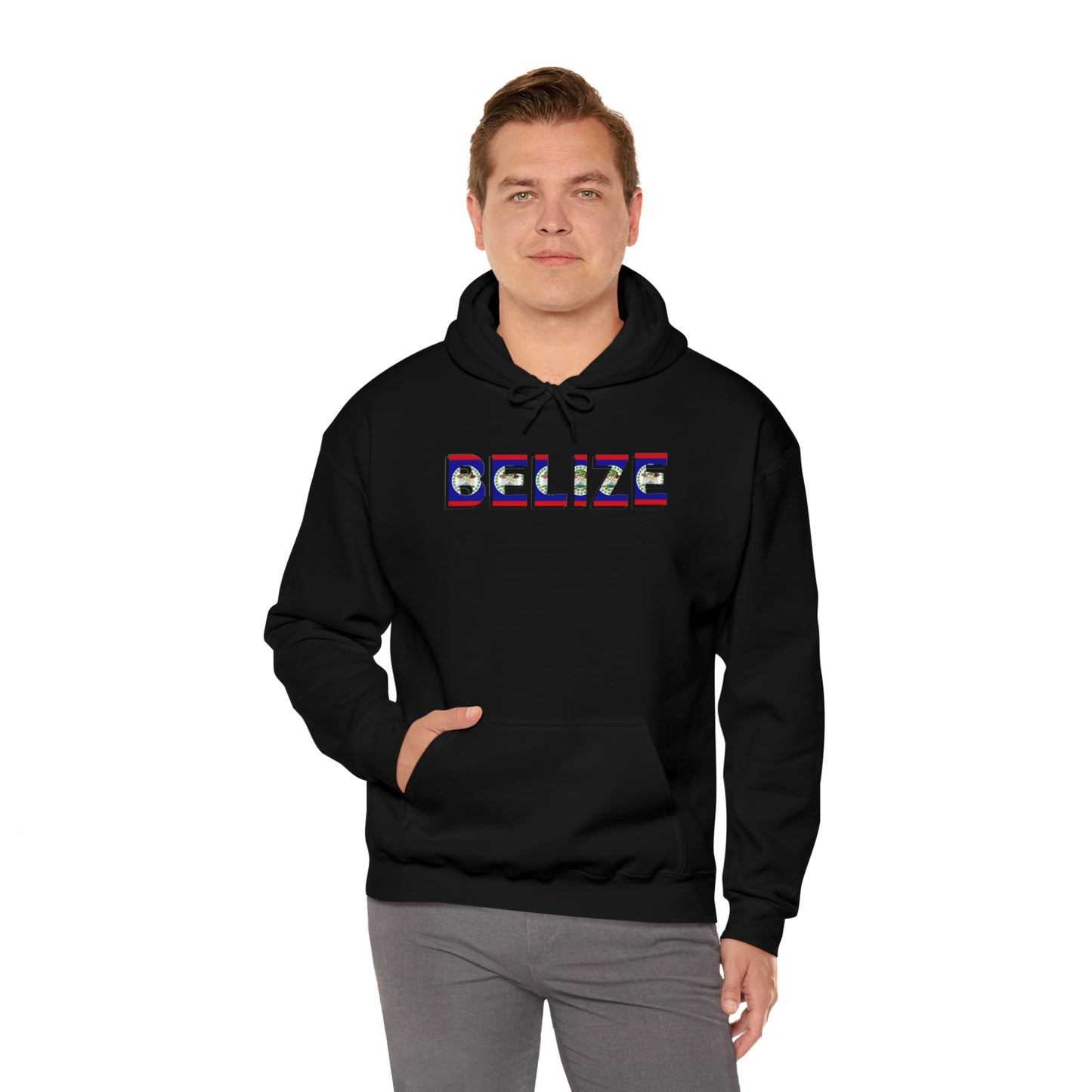 Belize flag Unisex Heavy Blend™ Hooded Sweatshirt
