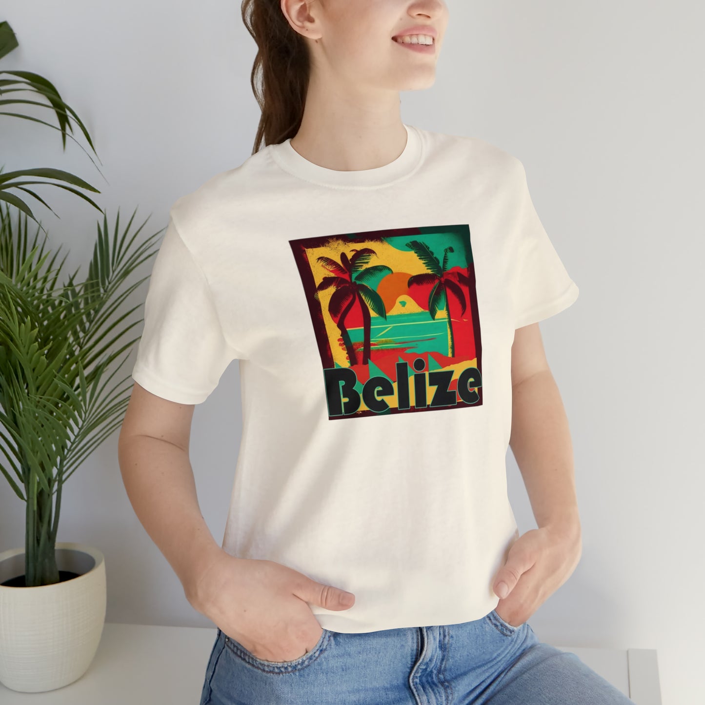 Retro Belize Unisex Jersey Short Sleeve Tee
