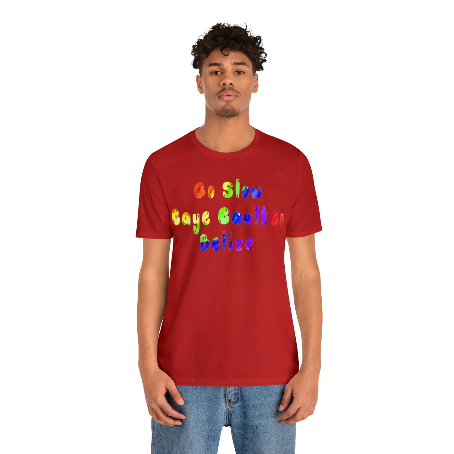 Go Slow Rainbow Unisex Jersey Short Sleeve Tee