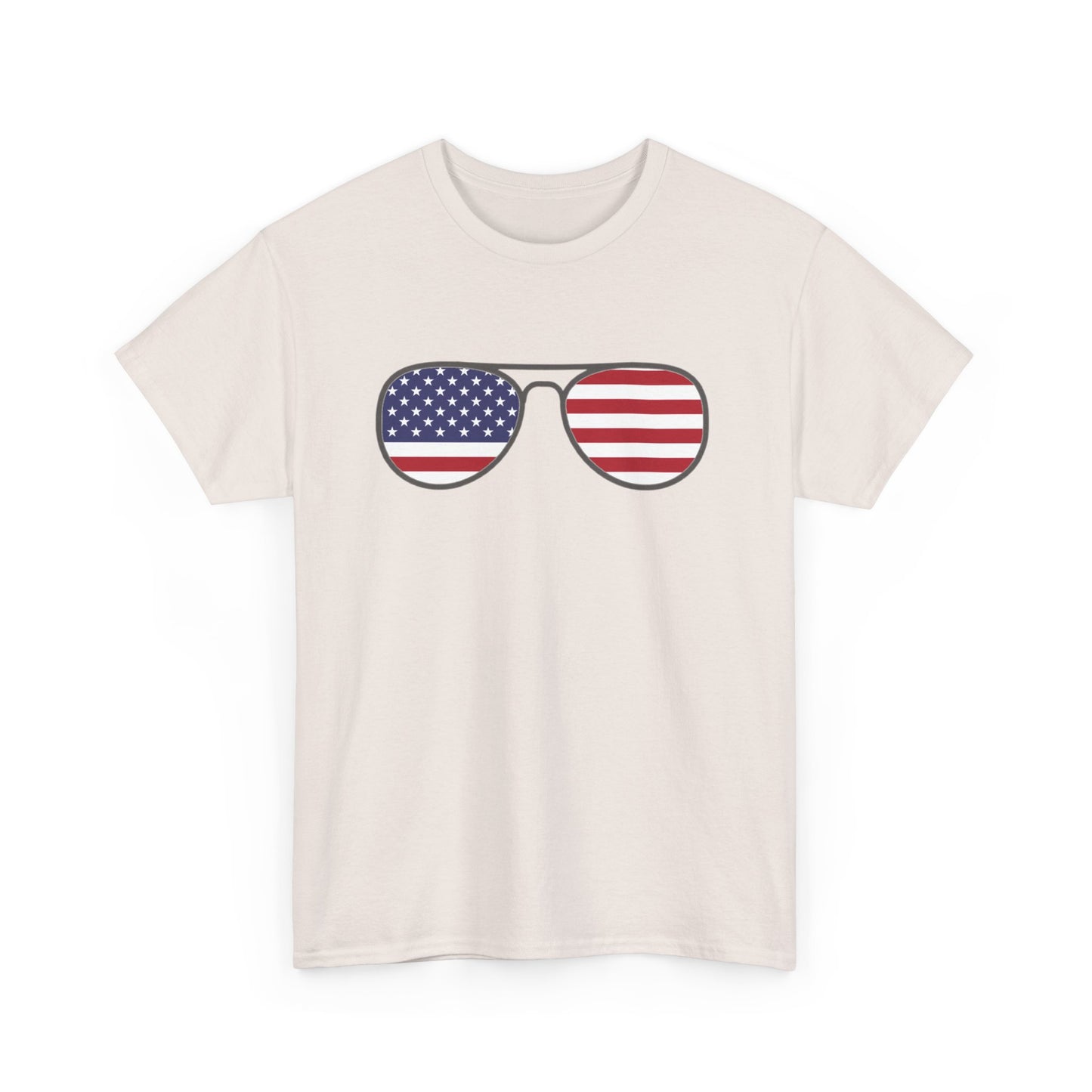 Patriotic Sunglasses Unisex Heavy Cotton Tee