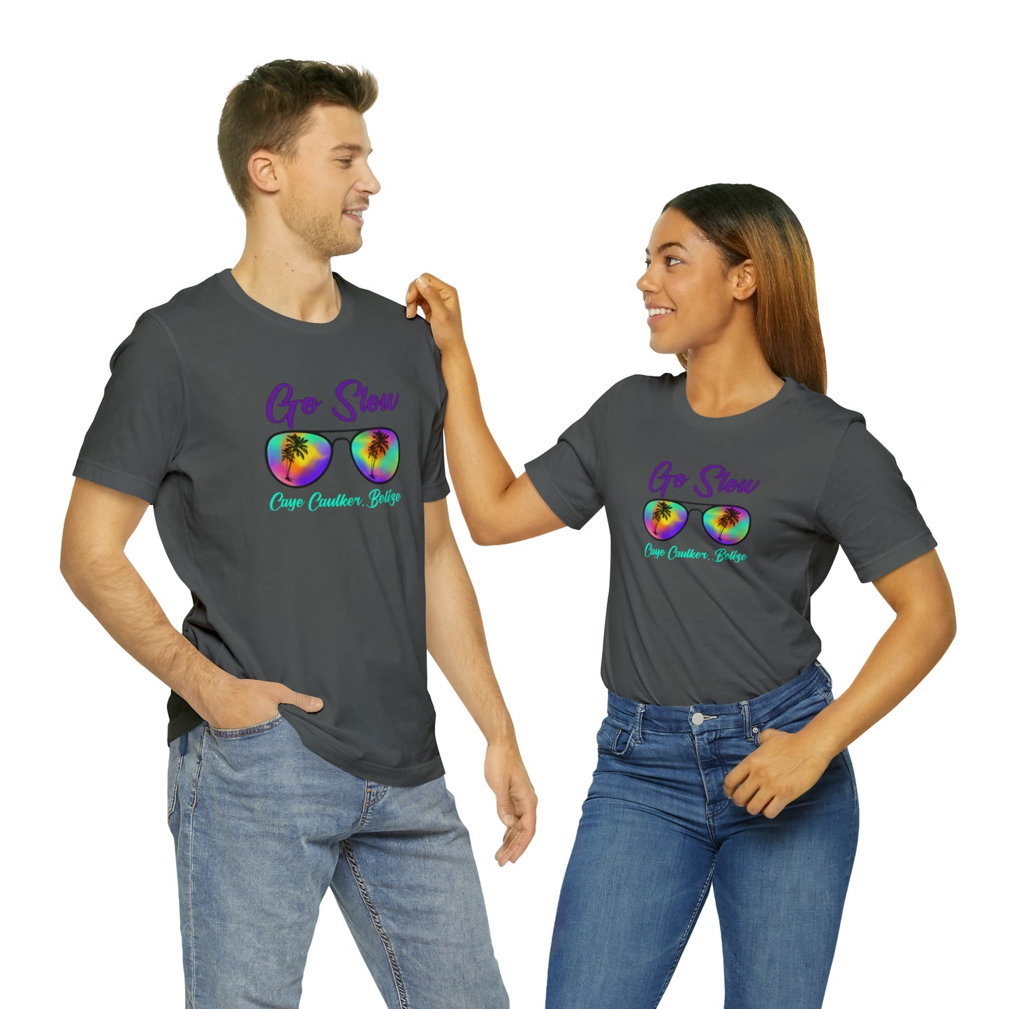 Unisex  Go Slow Purple Short Sleeve Tee