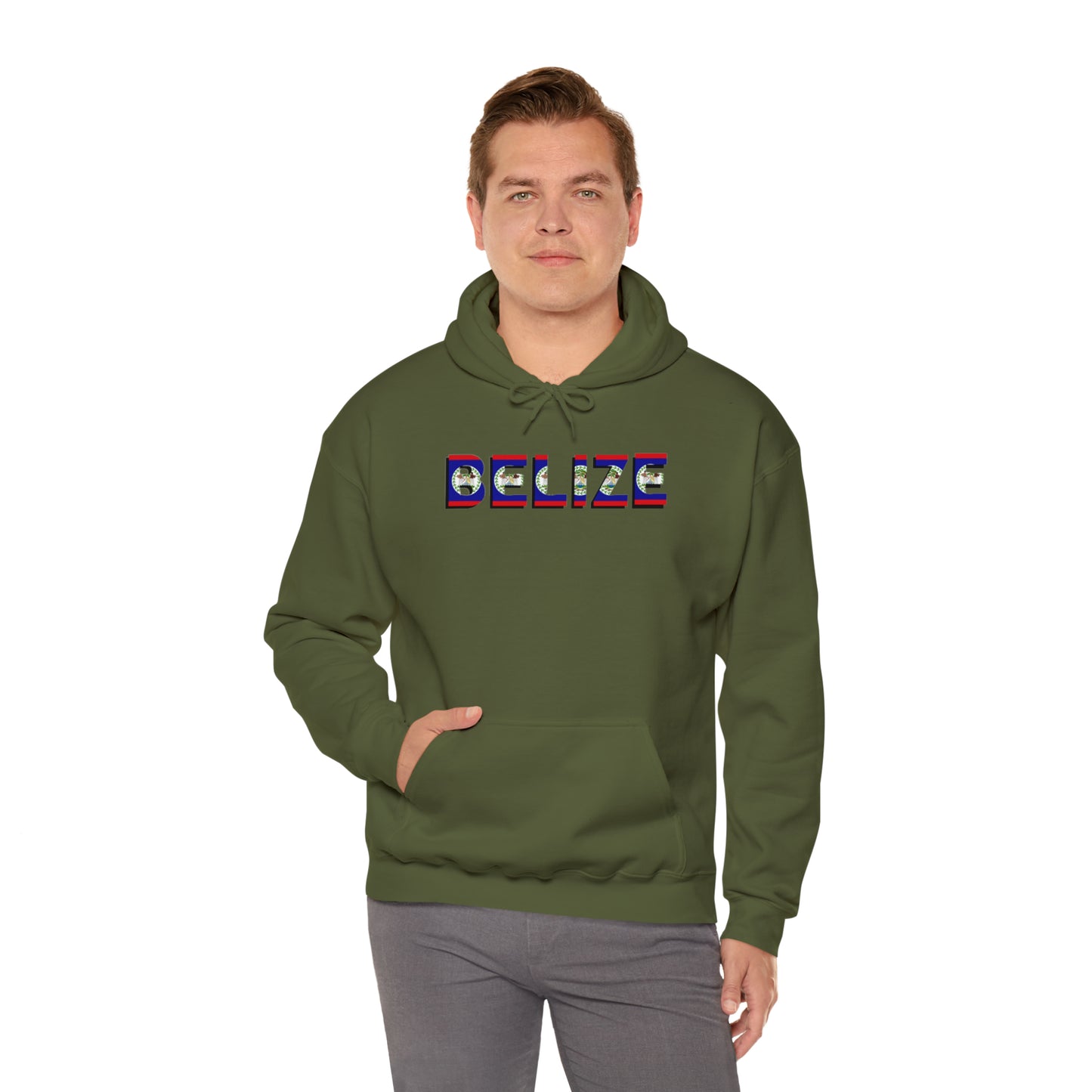 Belize flag Unisex Heavy Blend™ Hooded Sweatshirt