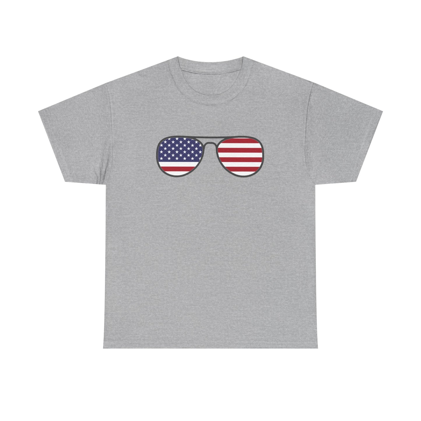 Patriotic Sunglasses Unisex Heavy Cotton Tee