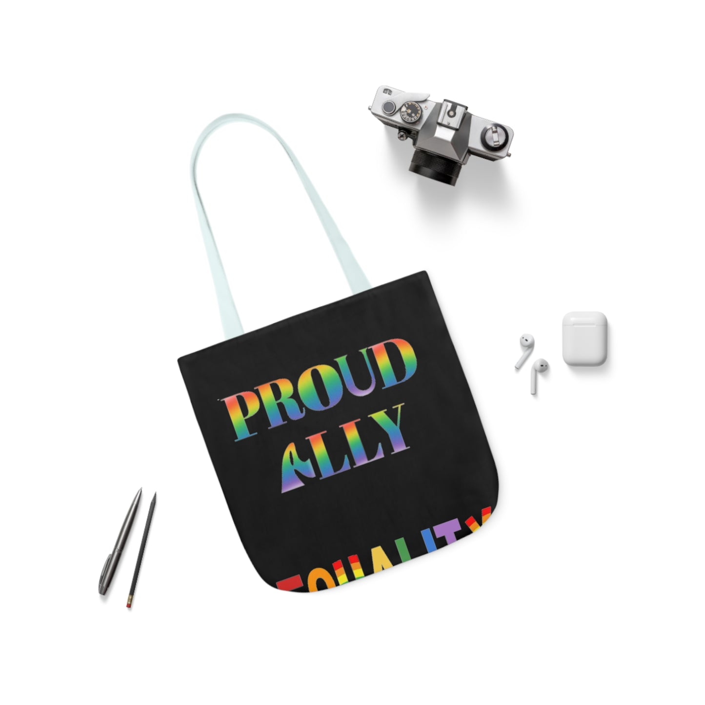 Proud Ally Canvas Tote Bag, 5-Color Straps