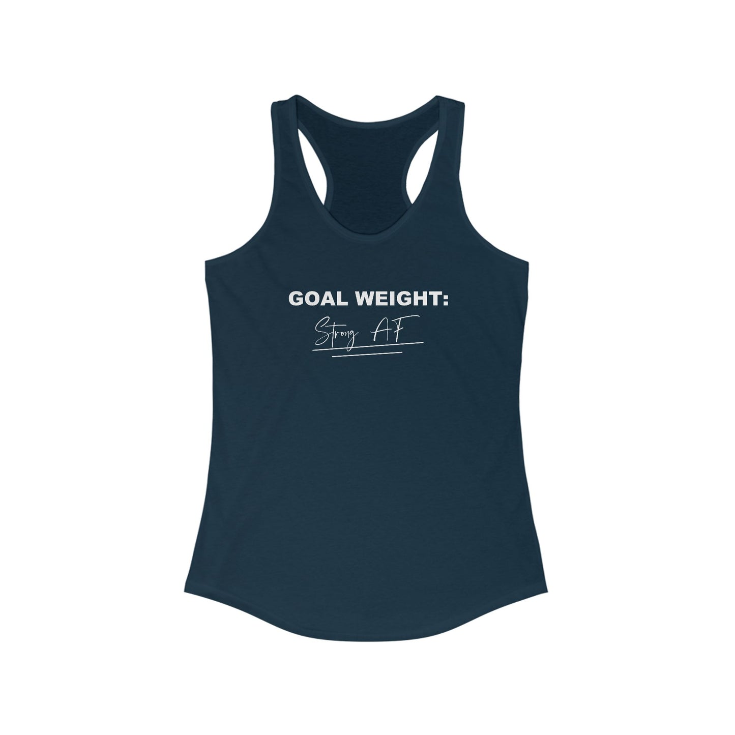 Goal Weight Motivational Racerback Tank for Women - Stay Fit Activewear