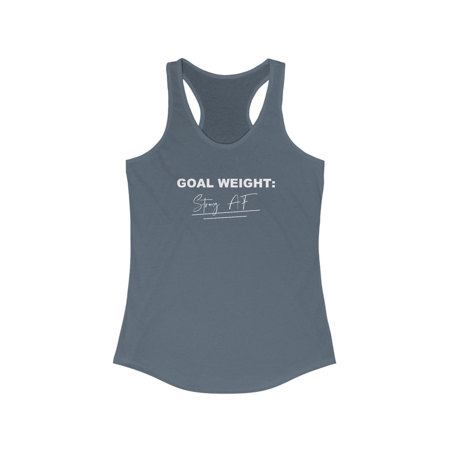 Goal Weight Motivational Racerback Tank for Women - Stay Fit Activewear