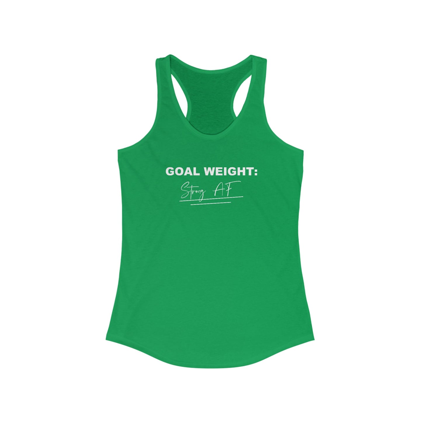 Goal Weight Motivational Racerback Tank for Women - Stay Fit Activewear