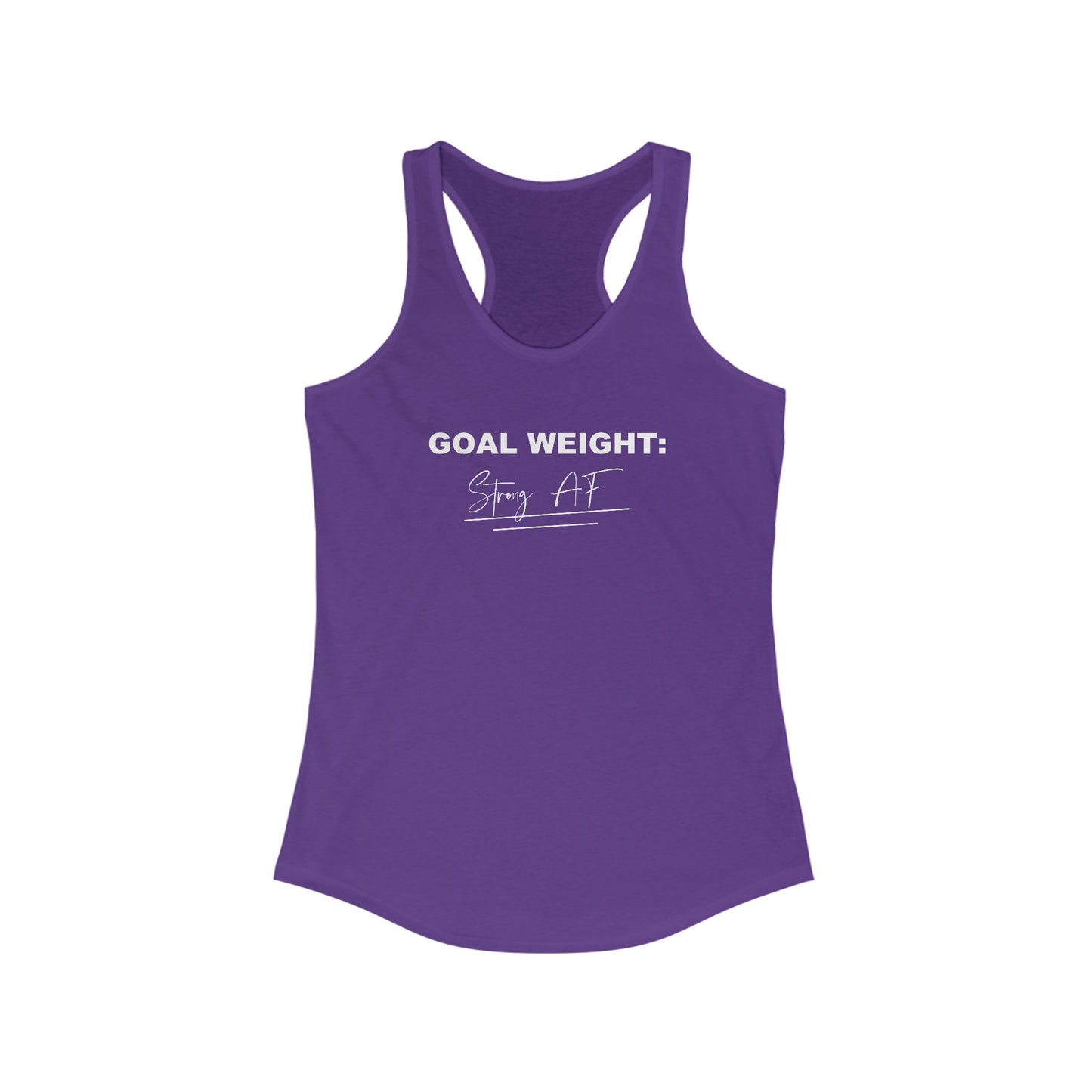 Goal Weight Motivational Racerback Tank for Women - Stay Fit Activewear
