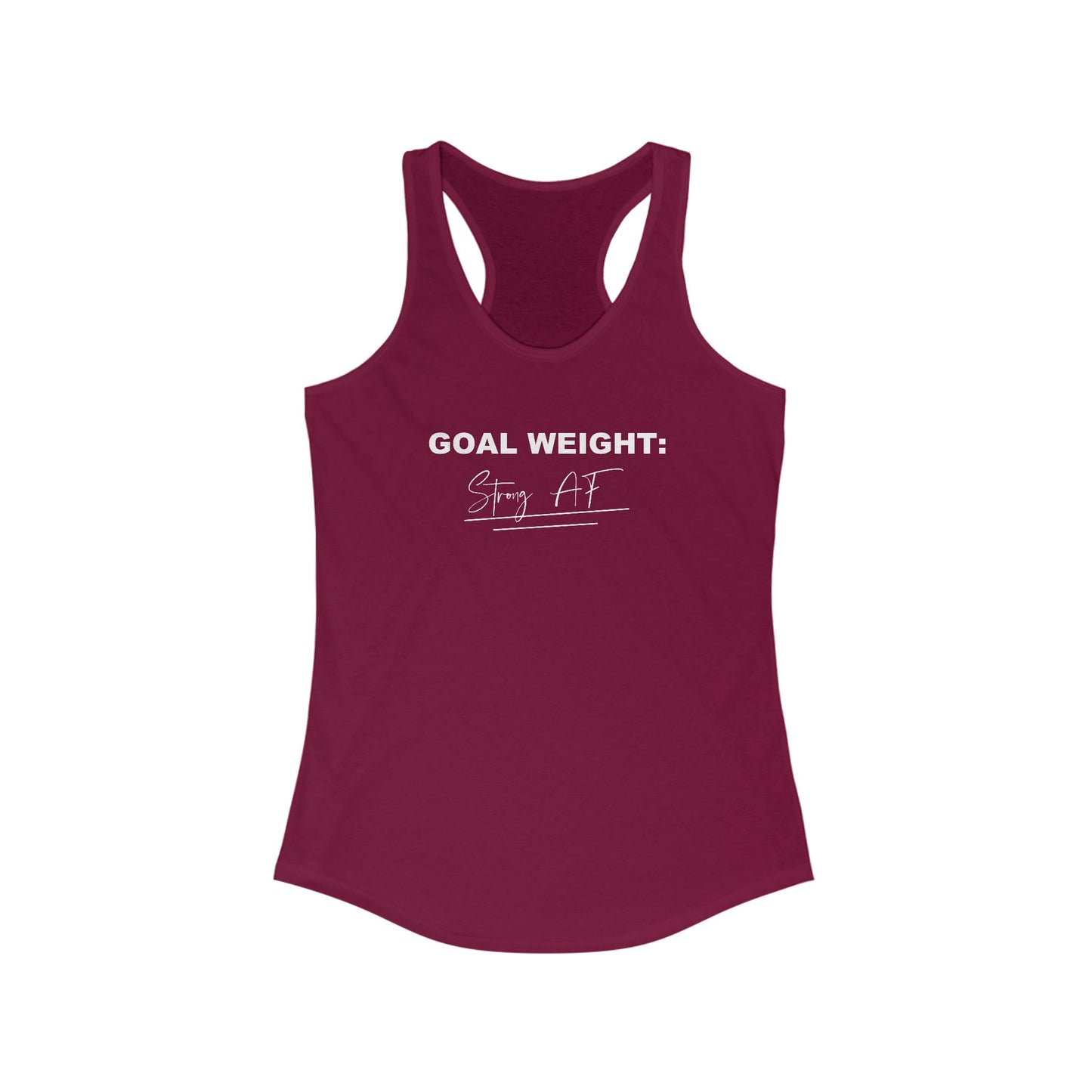Goal Weight Motivational Racerback Tank for Women - Stay Fit Activewear