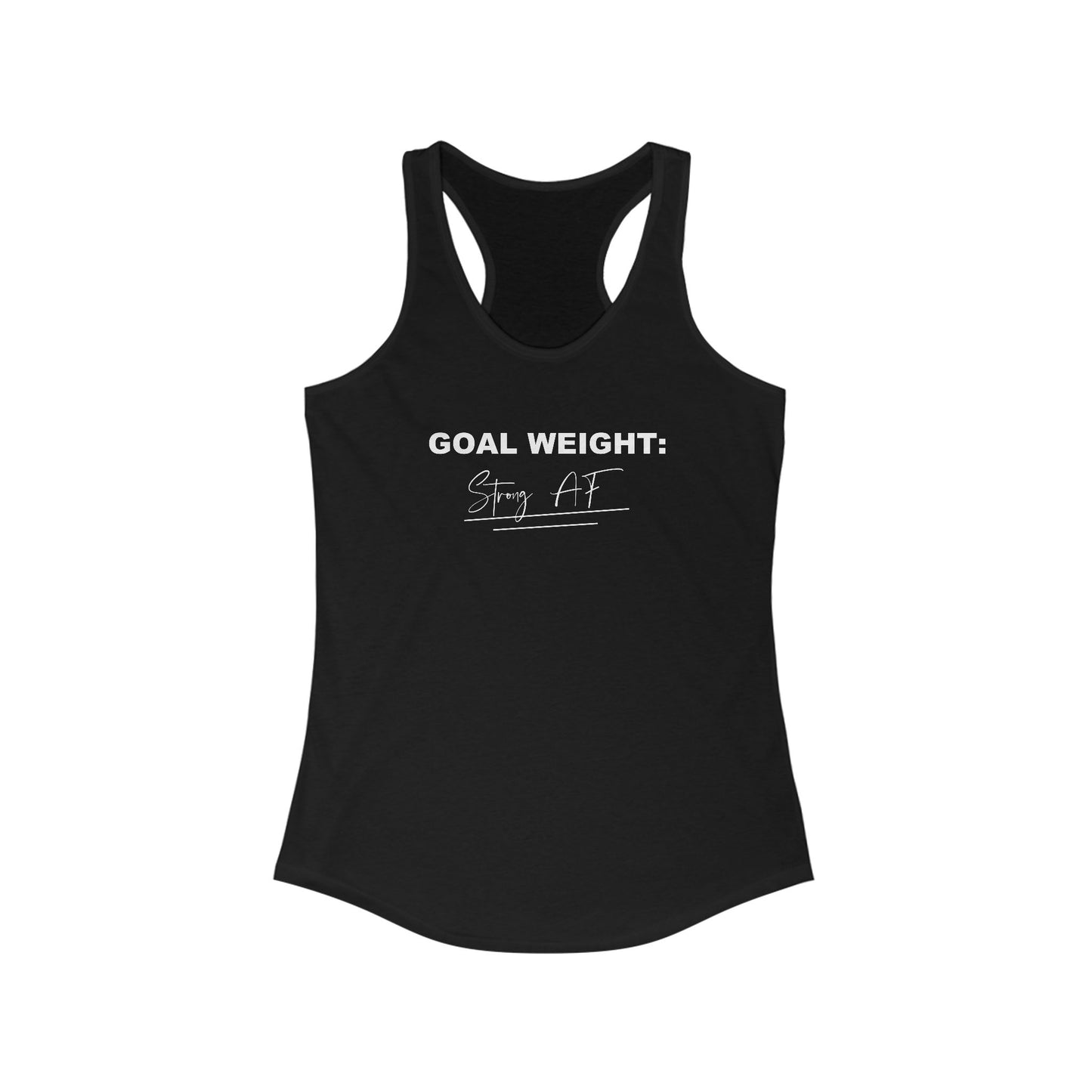 Goal Weight Motivational Racerback Tank for Women - Stay Fit Activewear