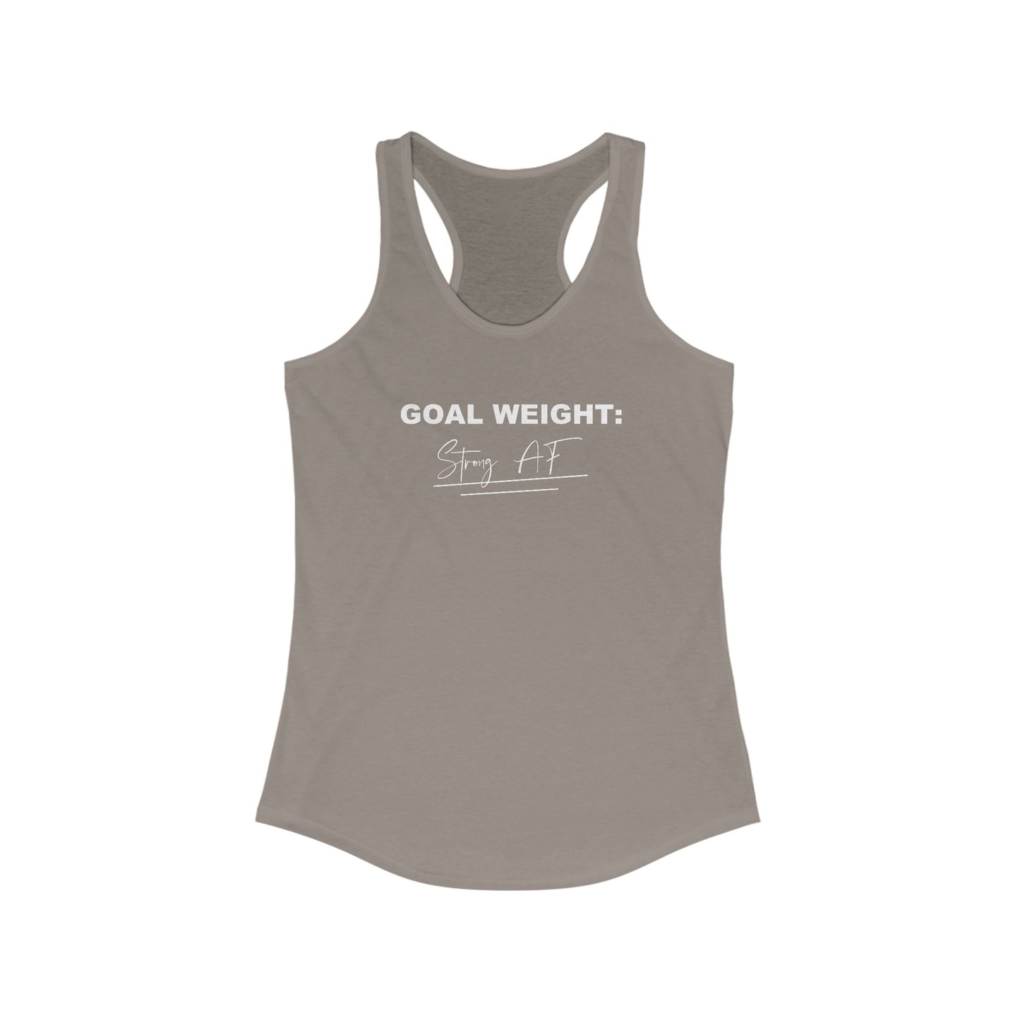 Goal Weight Motivational Racerback Tank for Women - Stay Fit Activewear