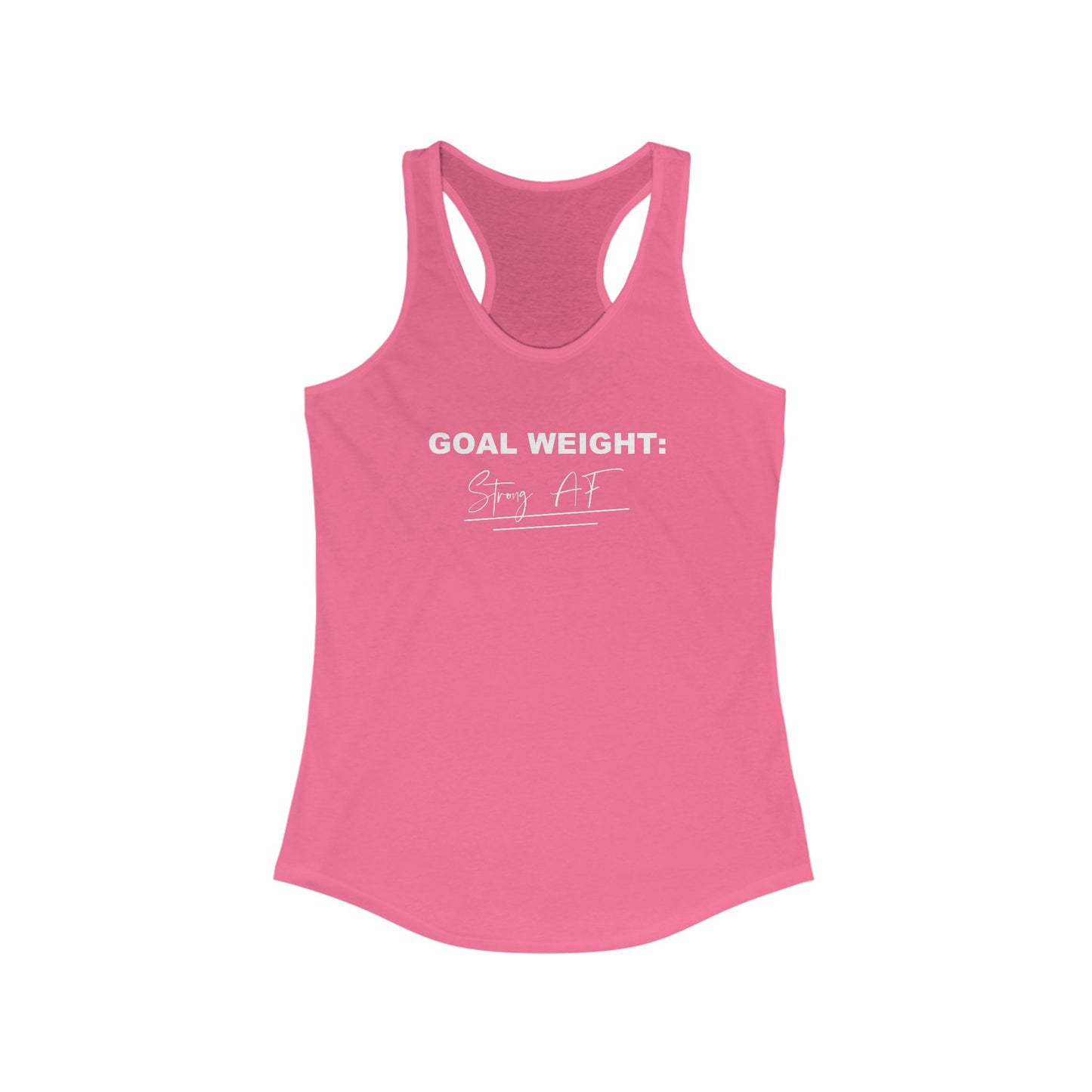 Goal Weight Motivational Racerback Tank for Women - Stay Fit Activewear