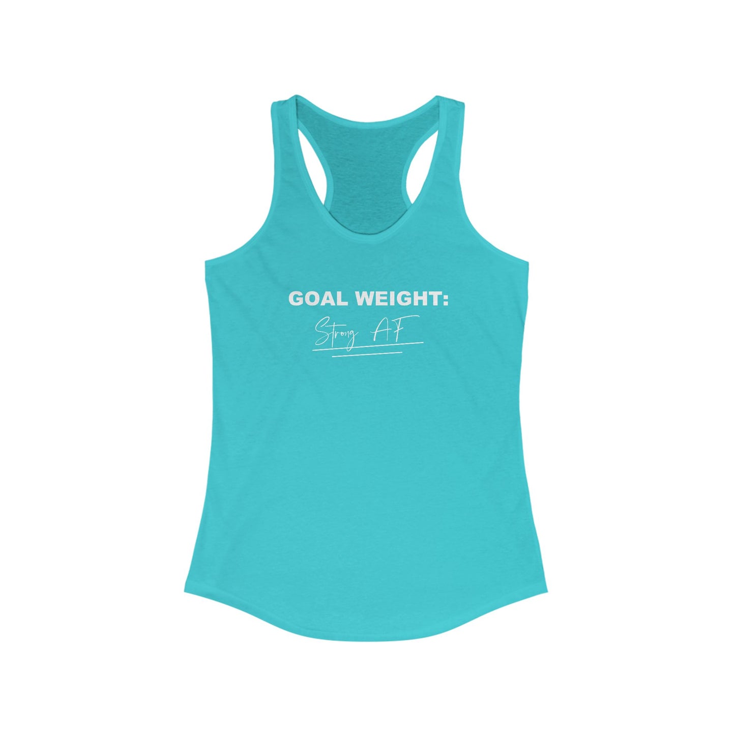 Goal Weight Motivational Racerback Tank for Women - Stay Fit Activewear