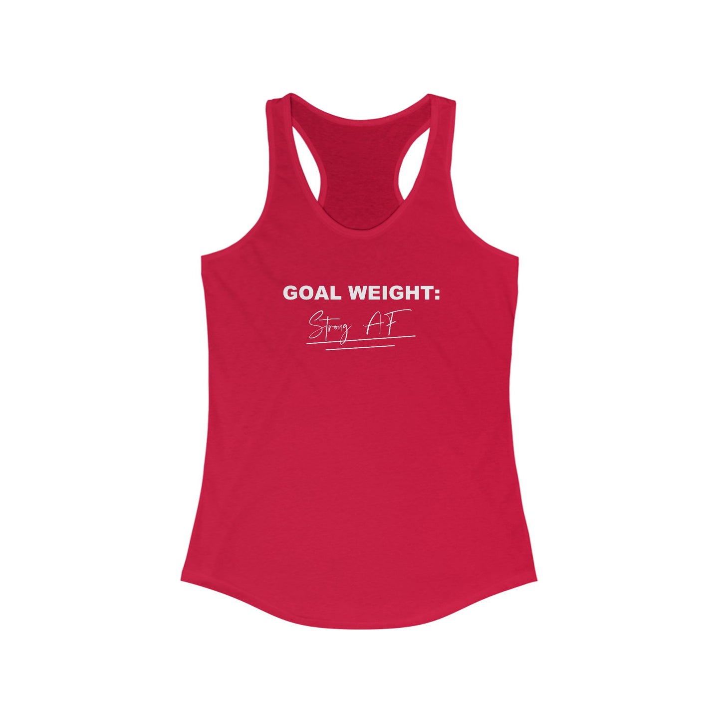 Goal Weight Motivational Racerback Tank for Women - Stay Fit Activewear