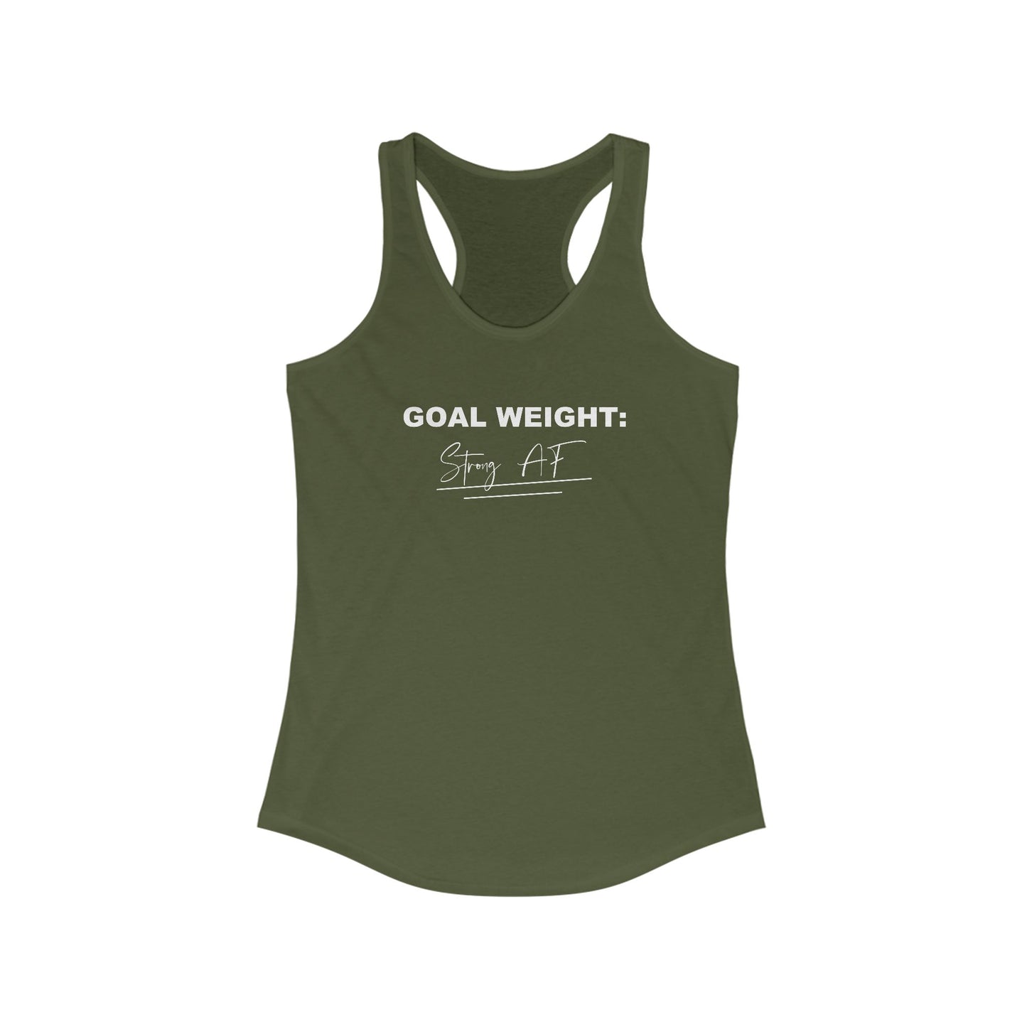 Goal Weight Motivational Racerback Tank for Women - Stay Fit Activewear