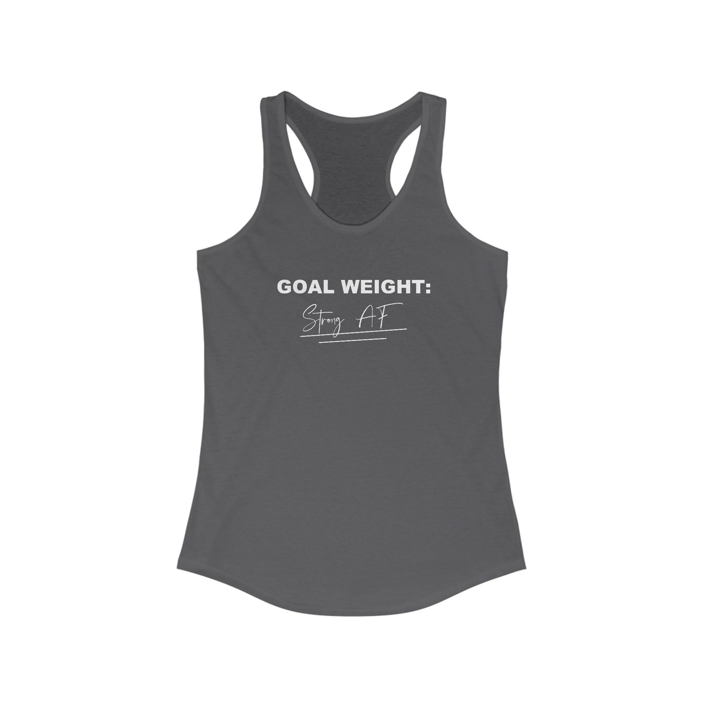 Goal Weight Motivational Racerback Tank for Women - Stay Fit Activewear