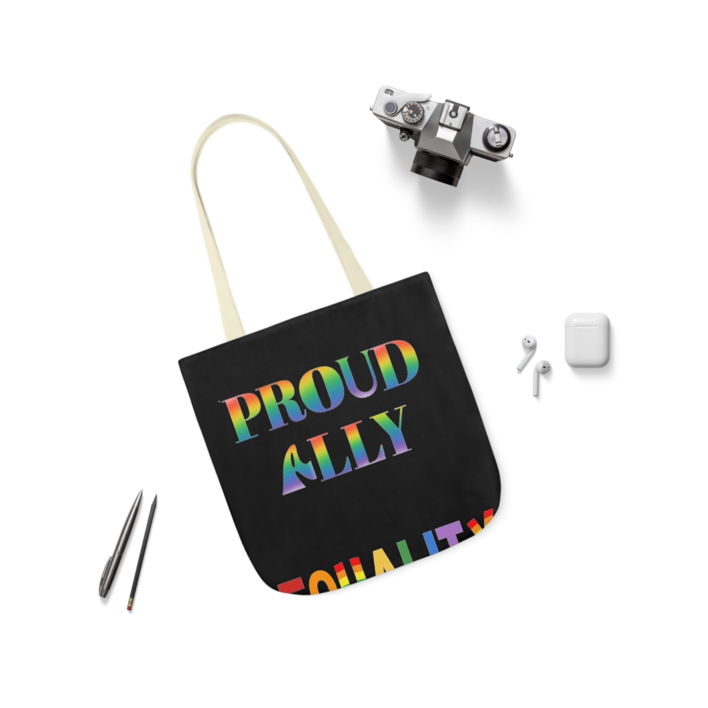 Proud Ally Canvas Tote Bag, 5-Color Straps
