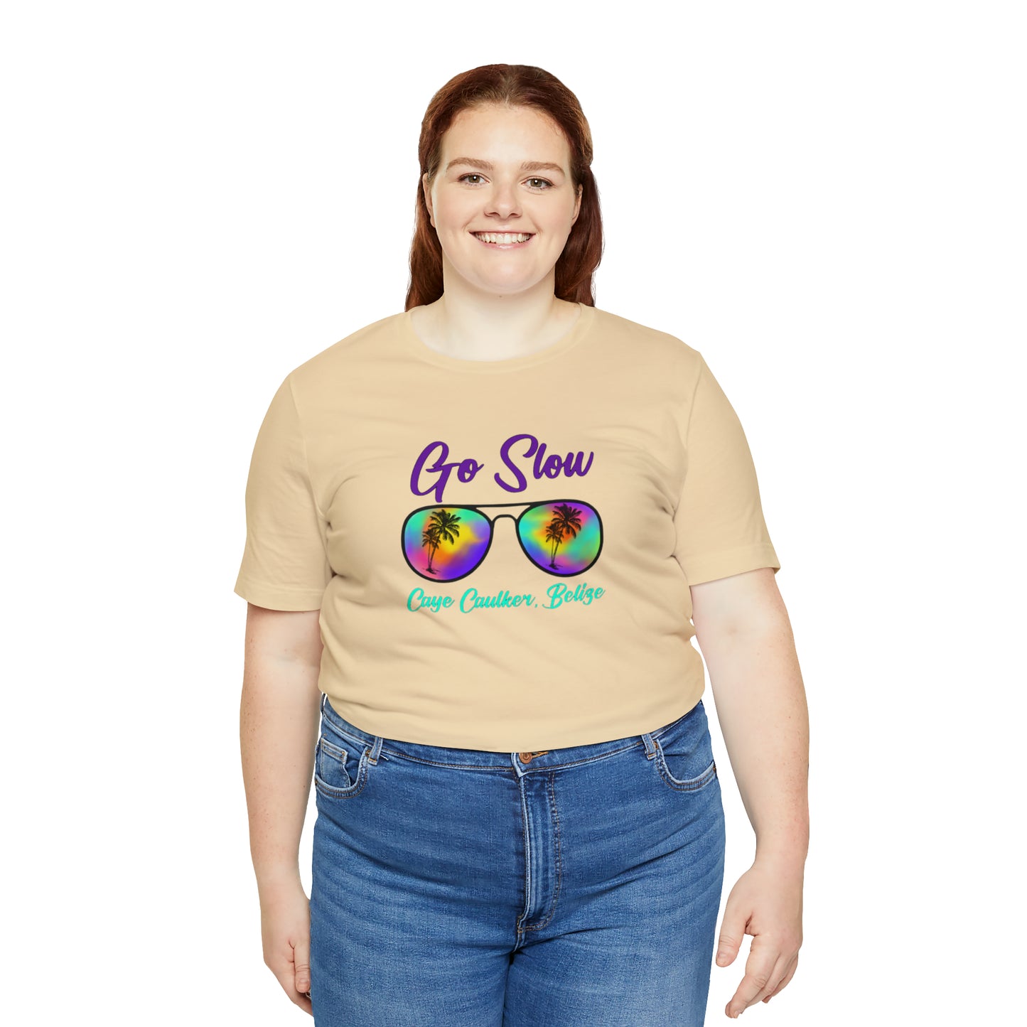 Unisex  Go Slow Purple Short Sleeve Tee