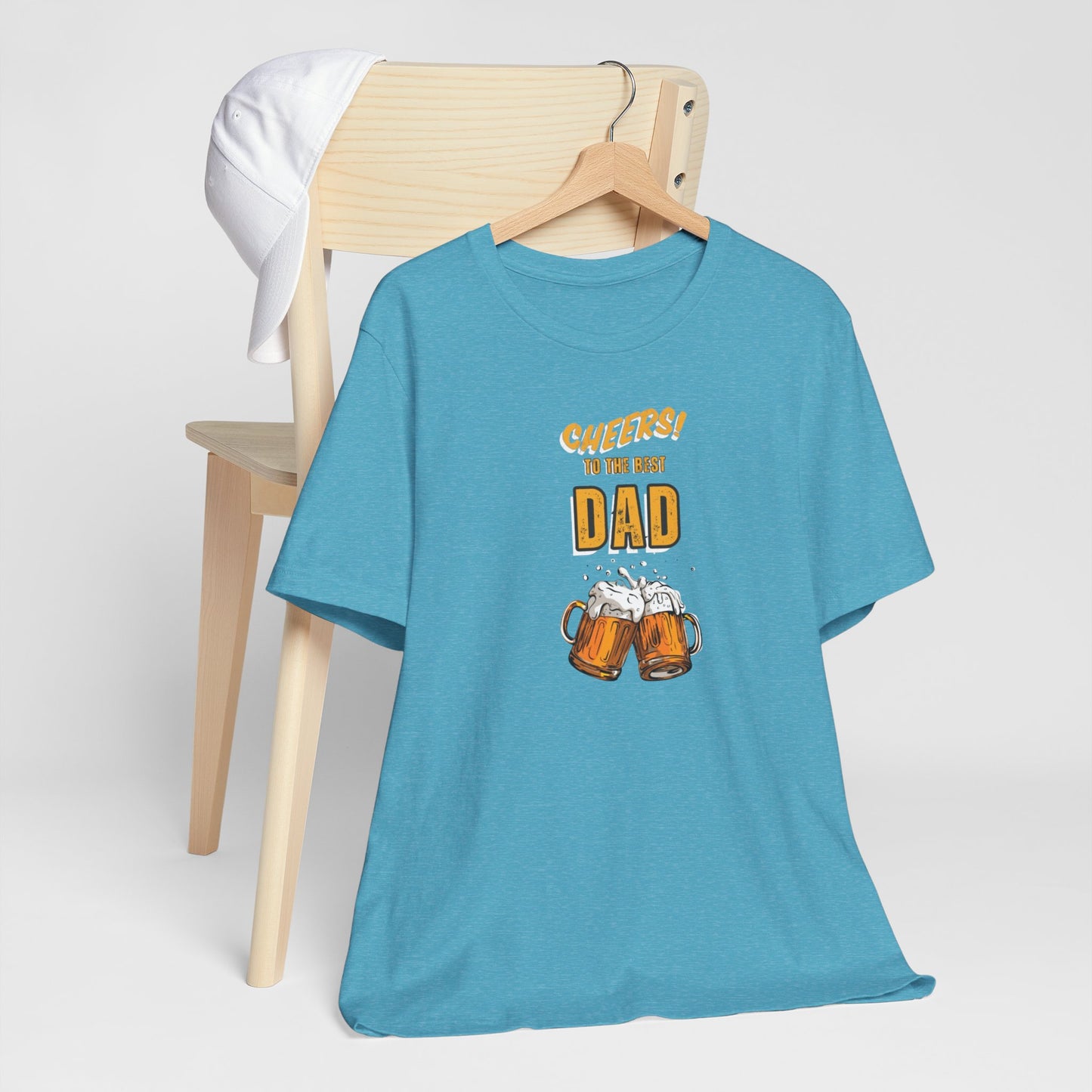 Cheers to the Best Dad Unisex Jersey Short Sleeve Tee