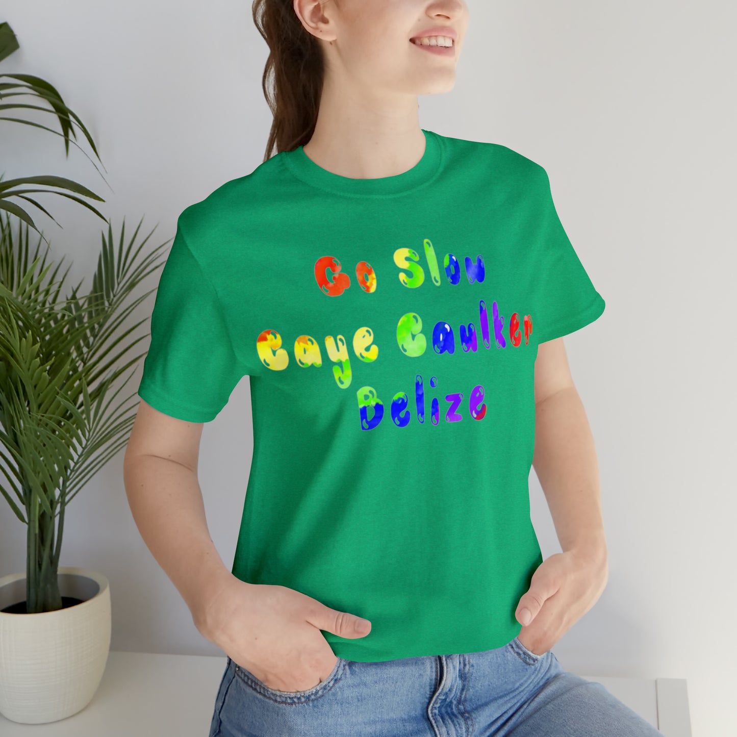 Go Slow Rainbow Unisex Jersey Short Sleeve Tee