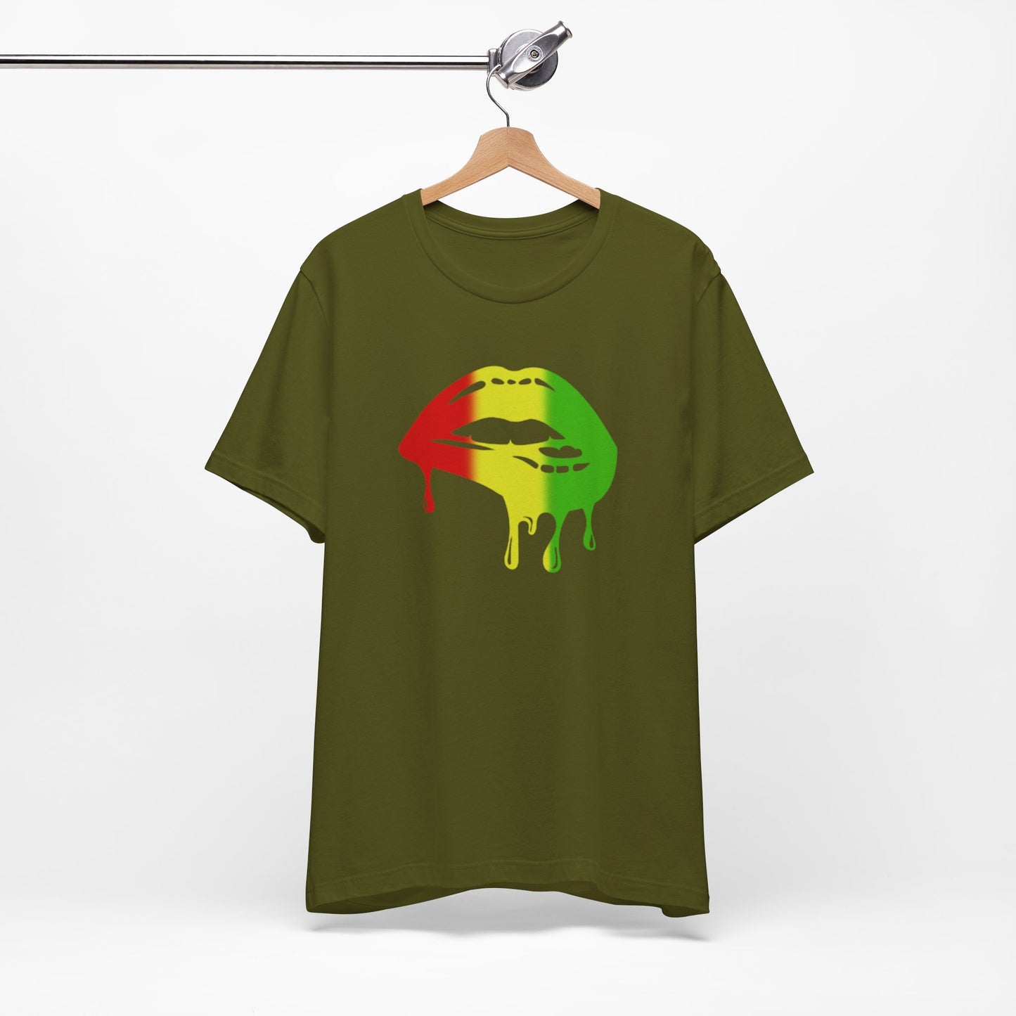 Rasta Lips Unisex Jersey Short Sleeve Tee