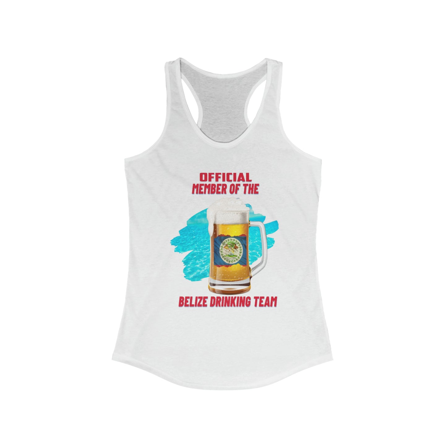 Belize Drinking Team Ideal Racerback Tank