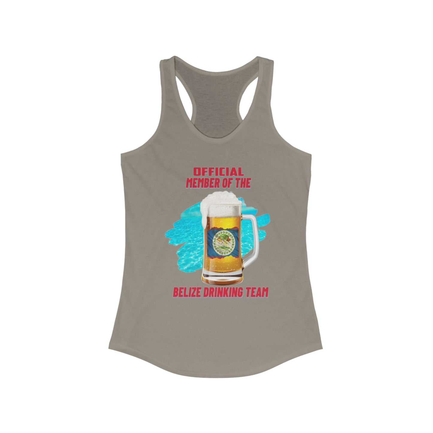 Belize Drinking Team Ideal Racerback Tank