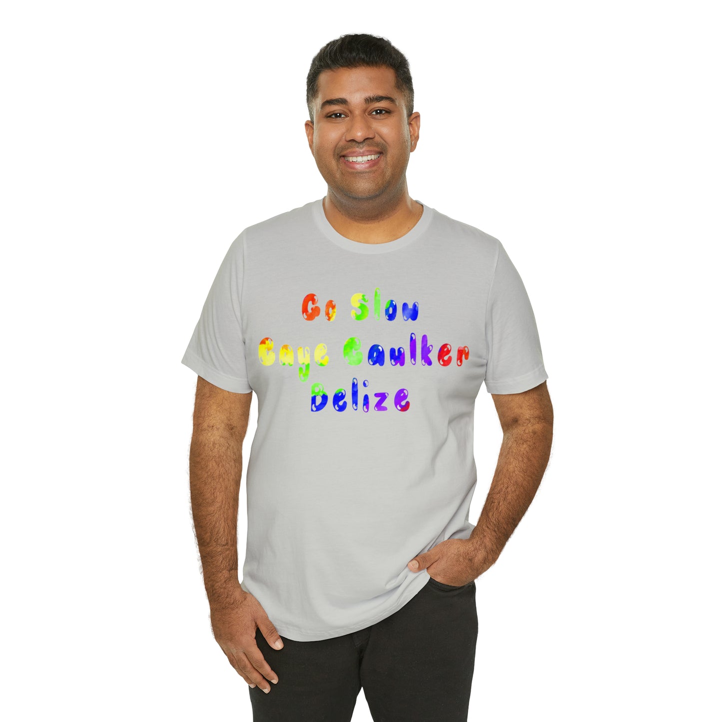 Go Slow Rainbow Unisex Jersey Short Sleeve Tee