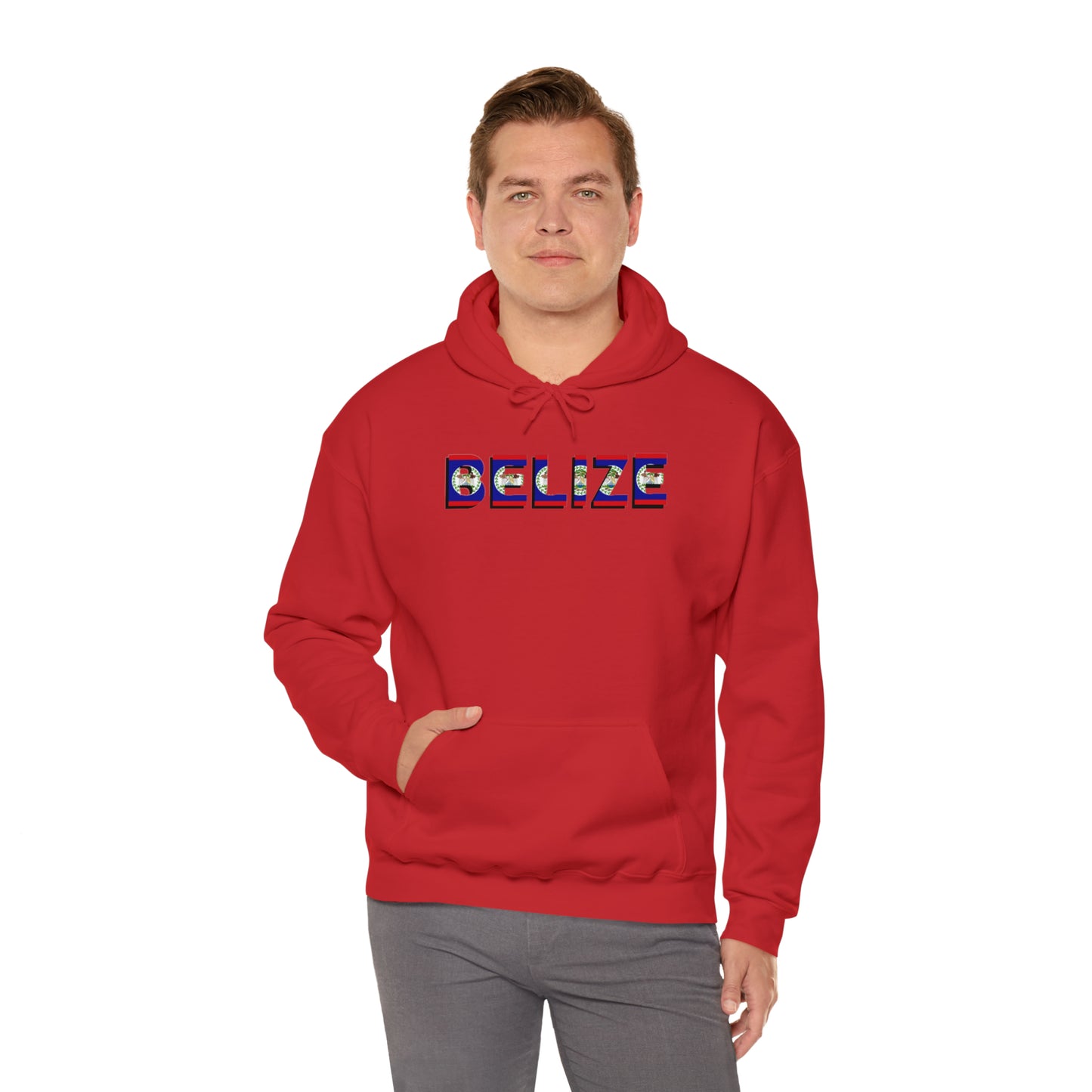 Belize flag Unisex Heavy Blend™ Hooded Sweatshirt
