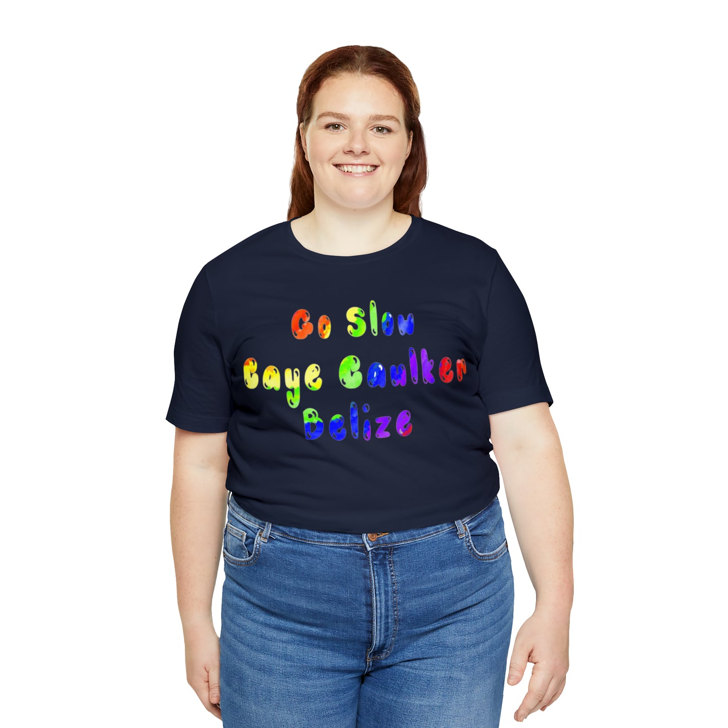 Go Slow Rainbow Unisex Jersey Short Sleeve Tee