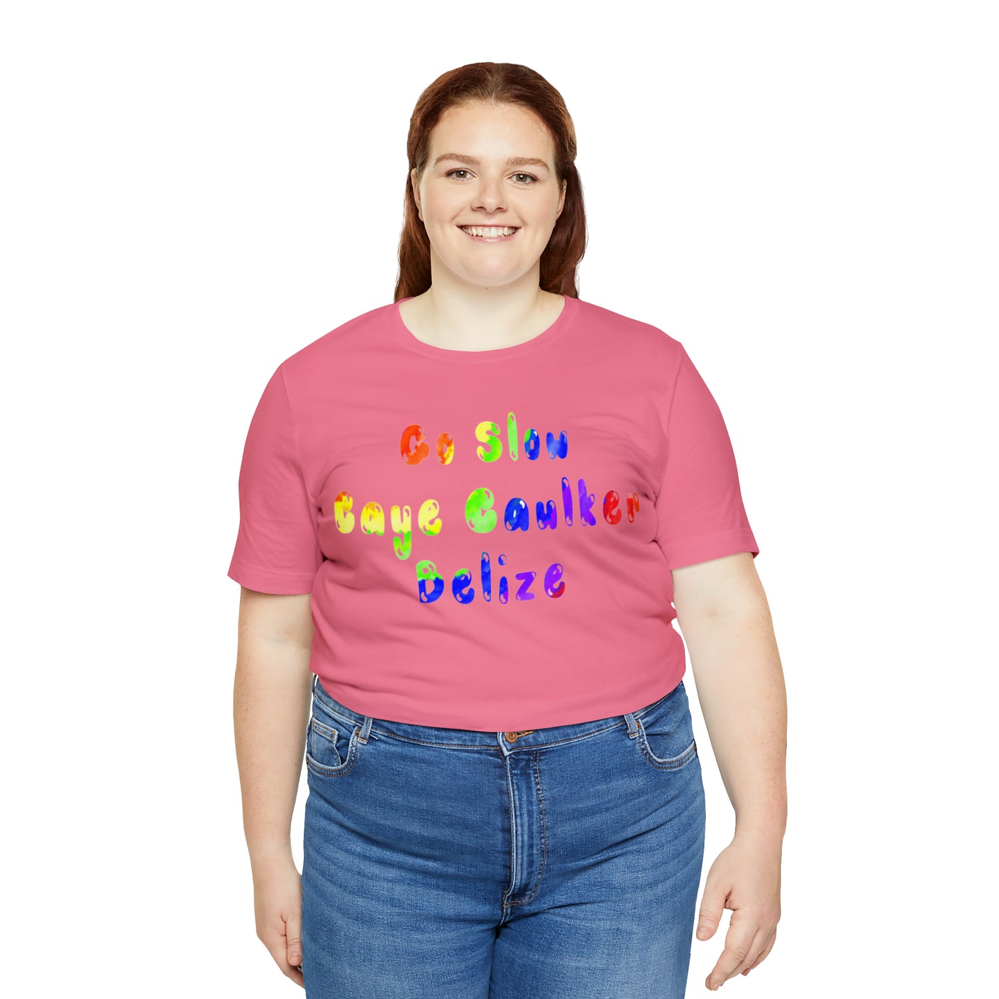 Go Slow Rainbow Unisex Jersey Short Sleeve Tee