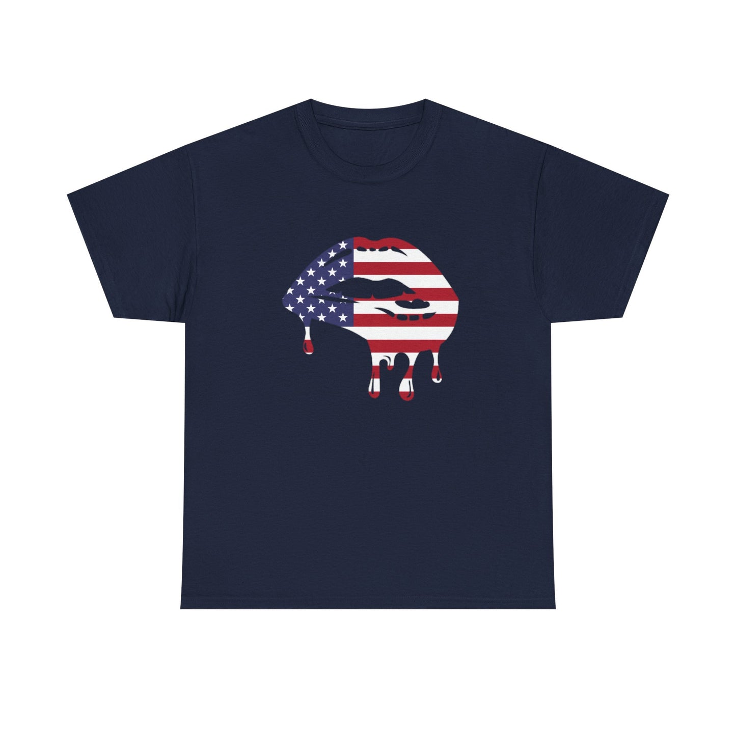 Patriotic Lips Unisex Heavy Cotton Tee
