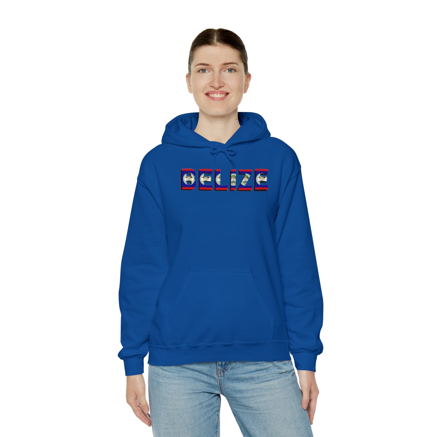Belize flag Unisex Heavy Blend™ Hooded Sweatshirt