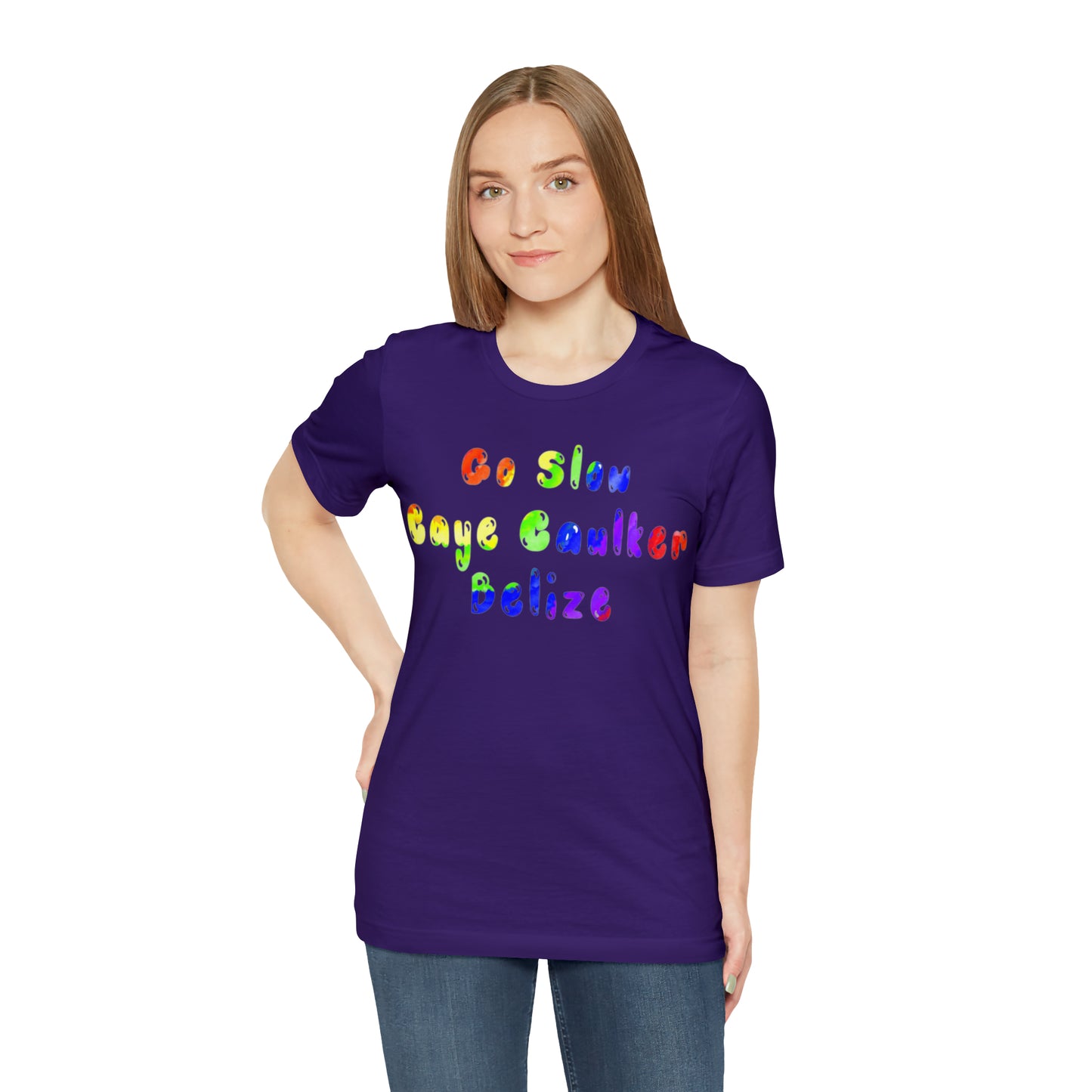 Go Slow Rainbow Unisex Jersey Short Sleeve Tee