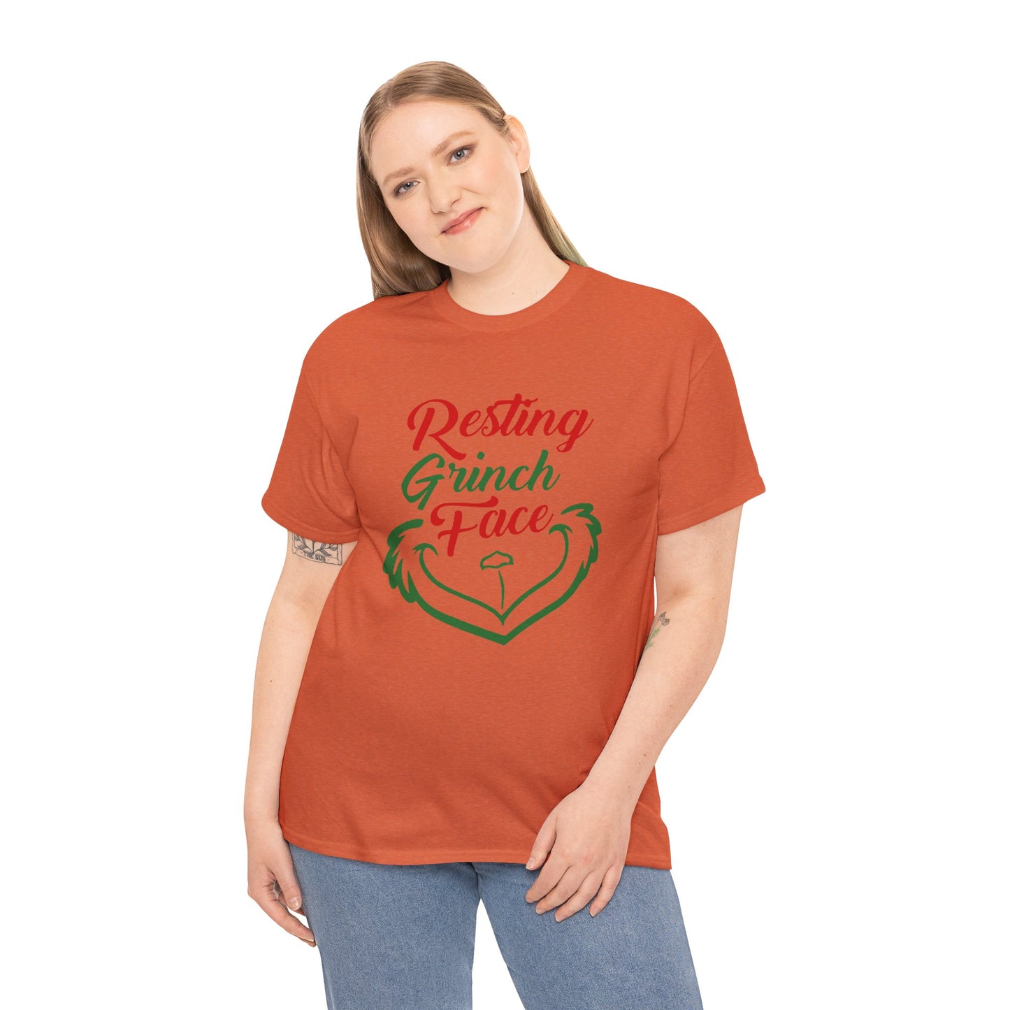 Resting Grinch Face Cotton Tee