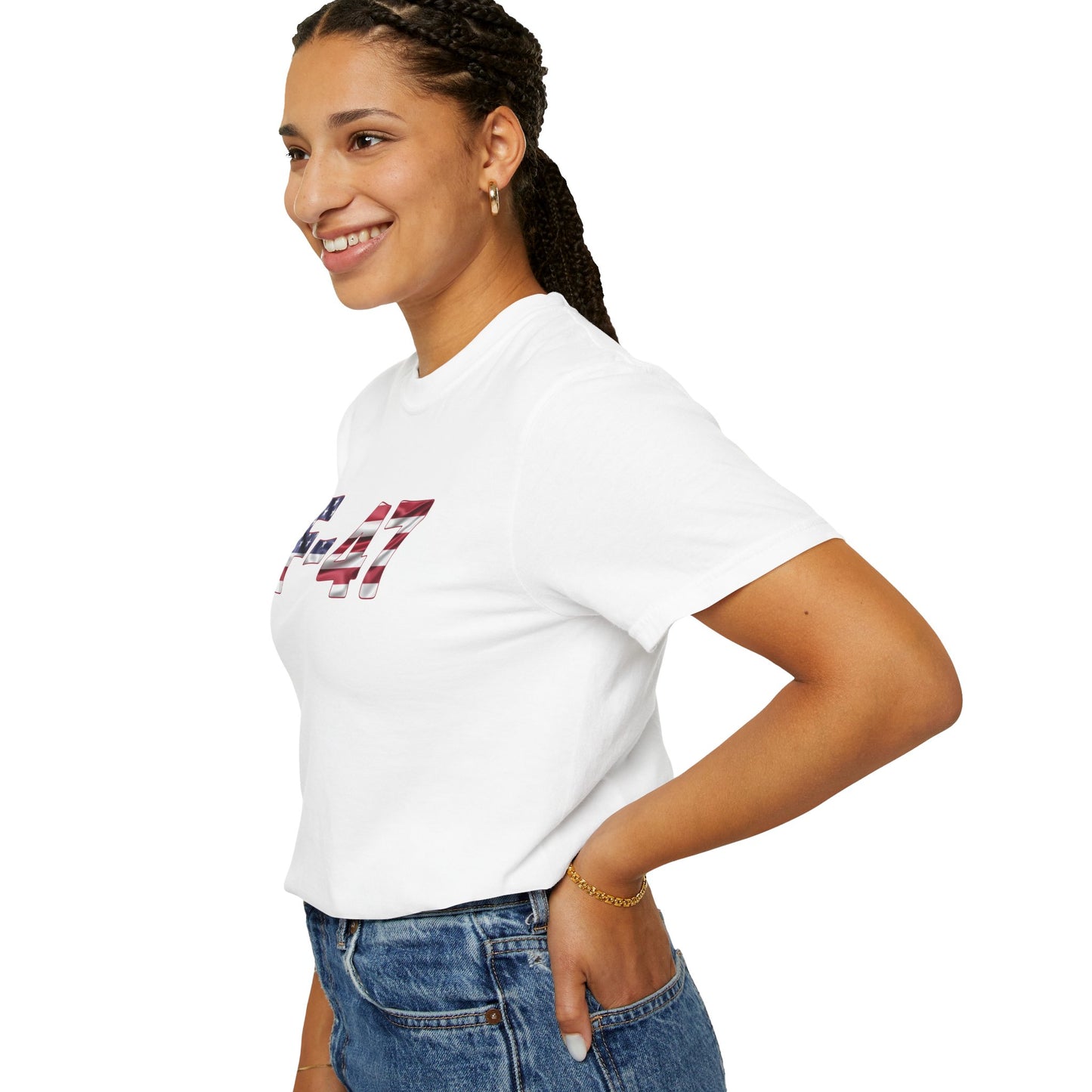 F-47 American Flag Unisex Garment-Dyed T-Shirt