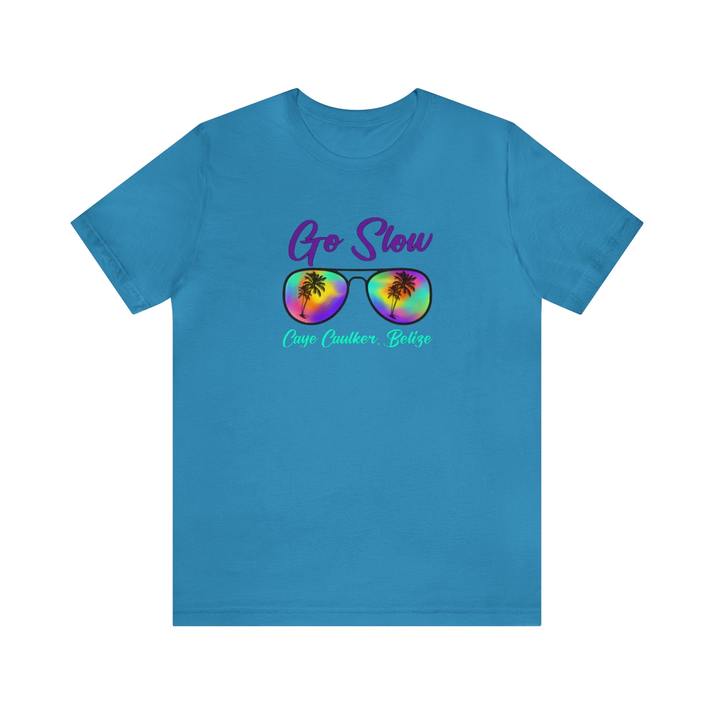 Unisex  Go Slow Purple Short Sleeve Tee