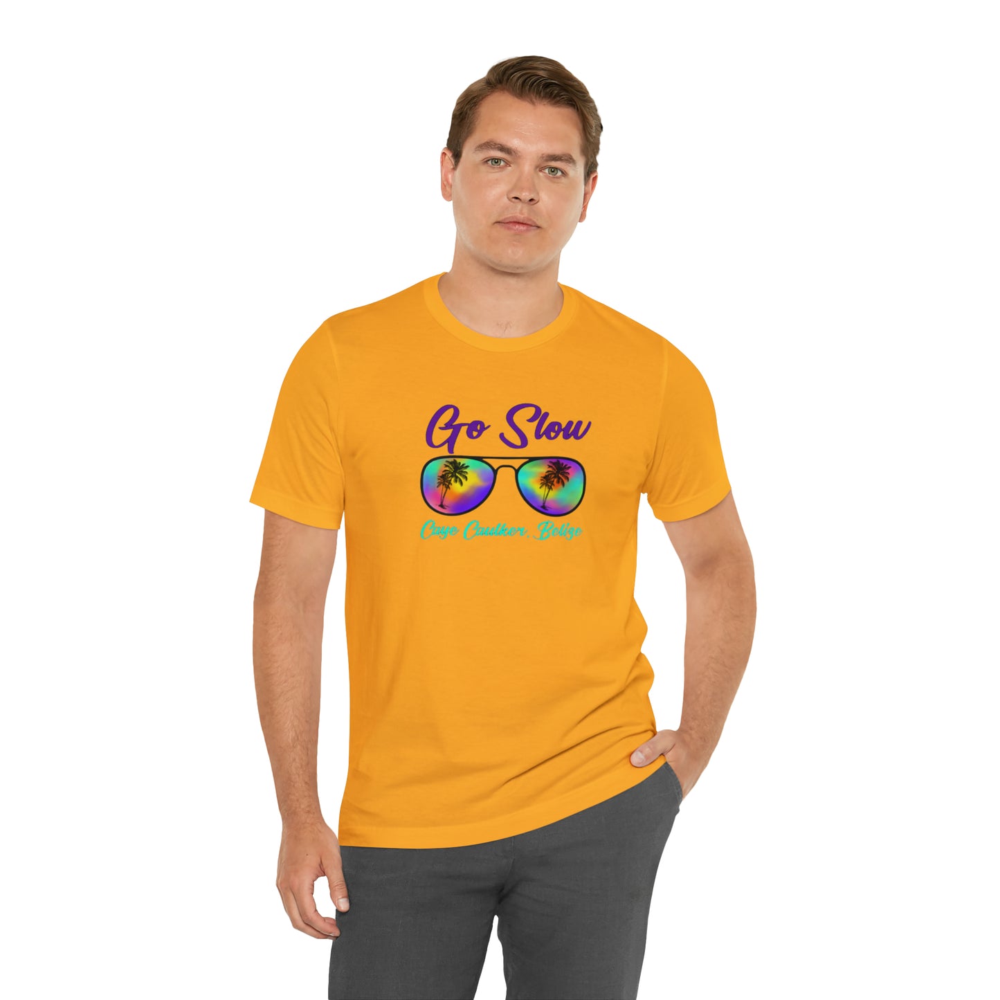 Unisex  Go Slow Purple Short Sleeve Tee