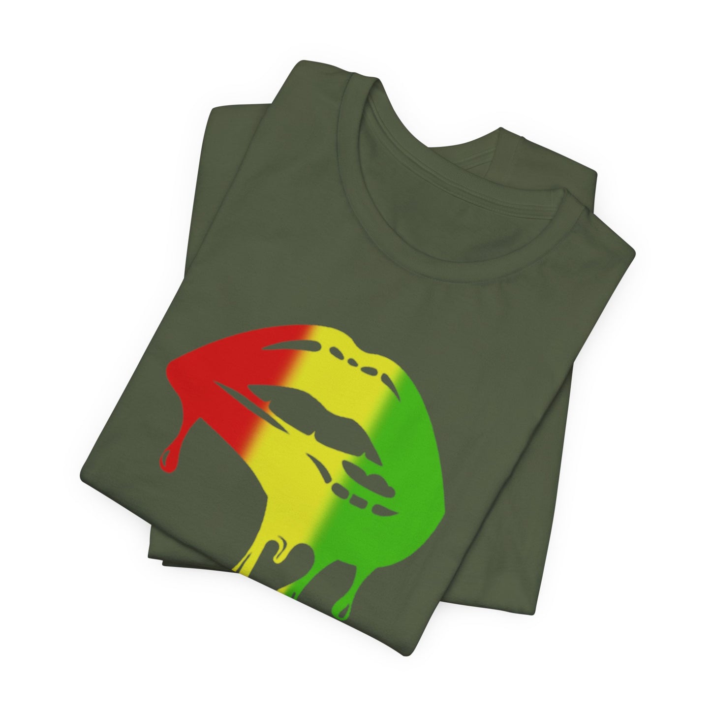 Rasta Lips Unisex Jersey Short Sleeve Tee