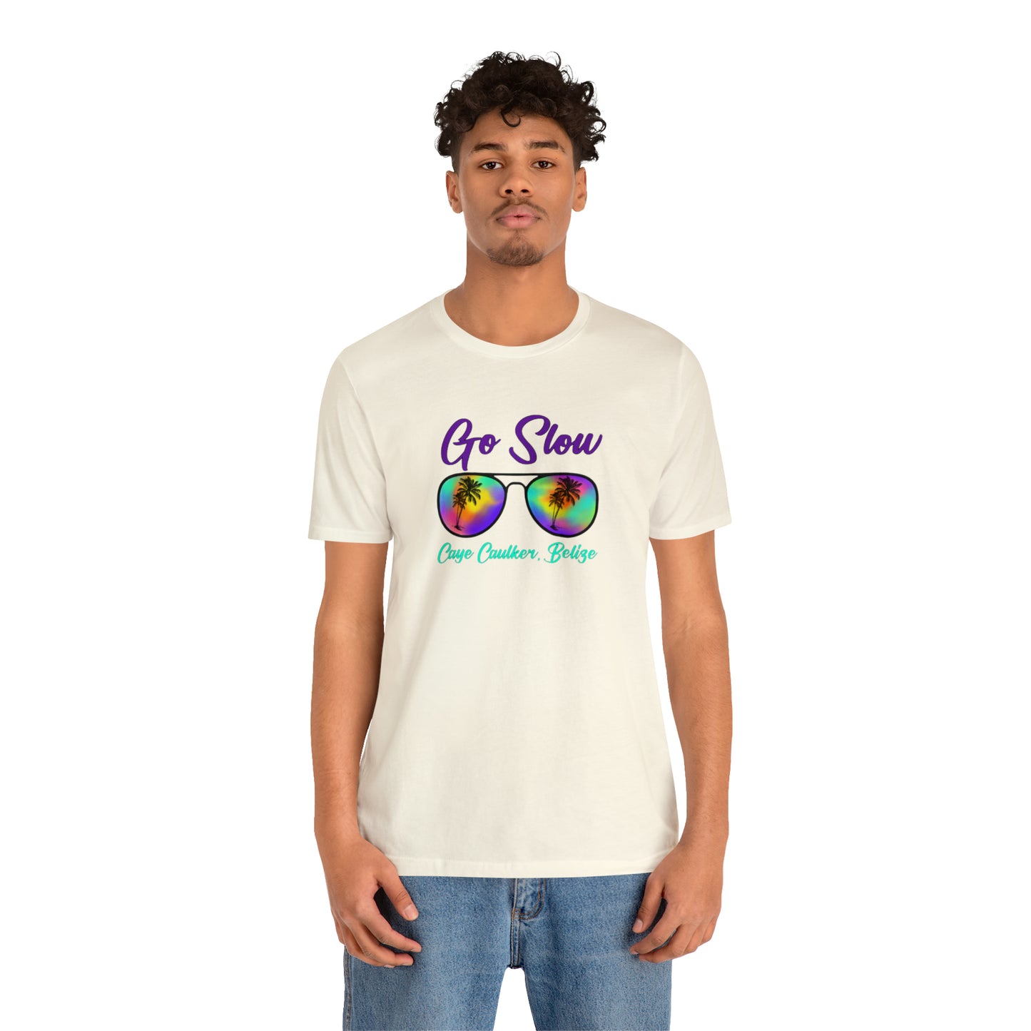 Unisex  Go Slow Purple Short Sleeve Tee