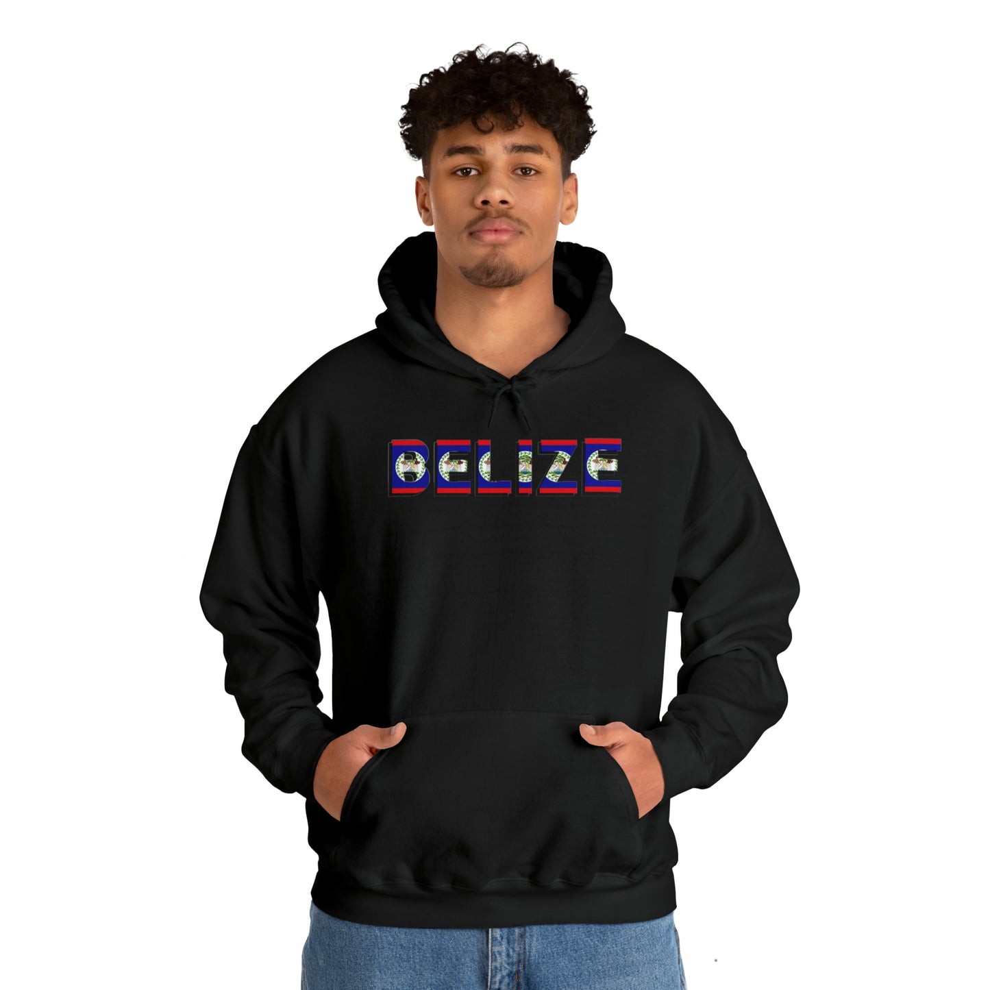 Belize flag Unisex Heavy Blend™ Hooded Sweatshirt