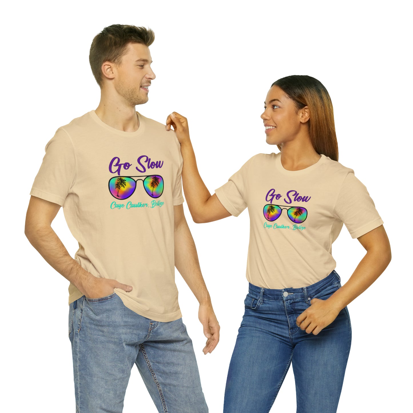 Unisex  Go Slow Purple Short Sleeve Tee