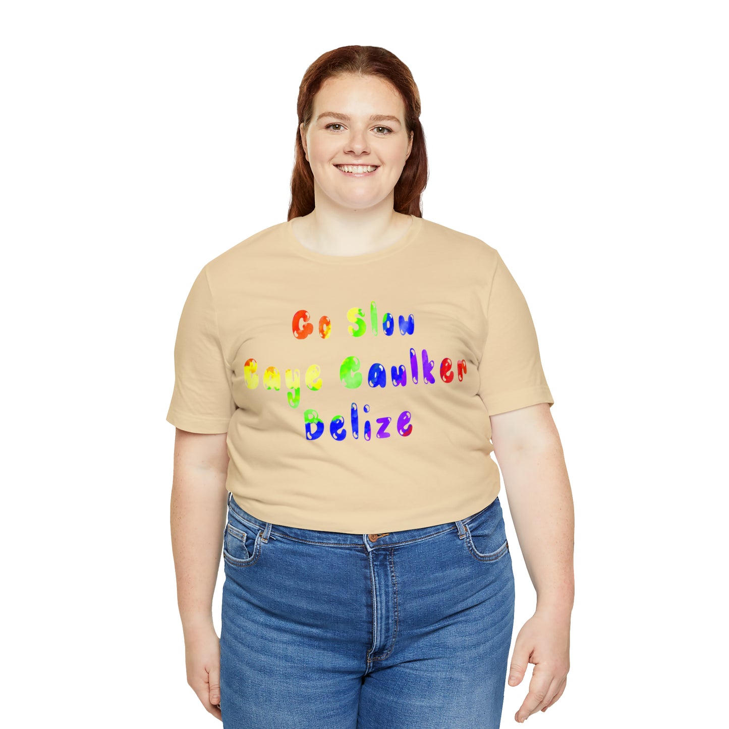 Go Slow Rainbow Unisex Jersey Short Sleeve Tee