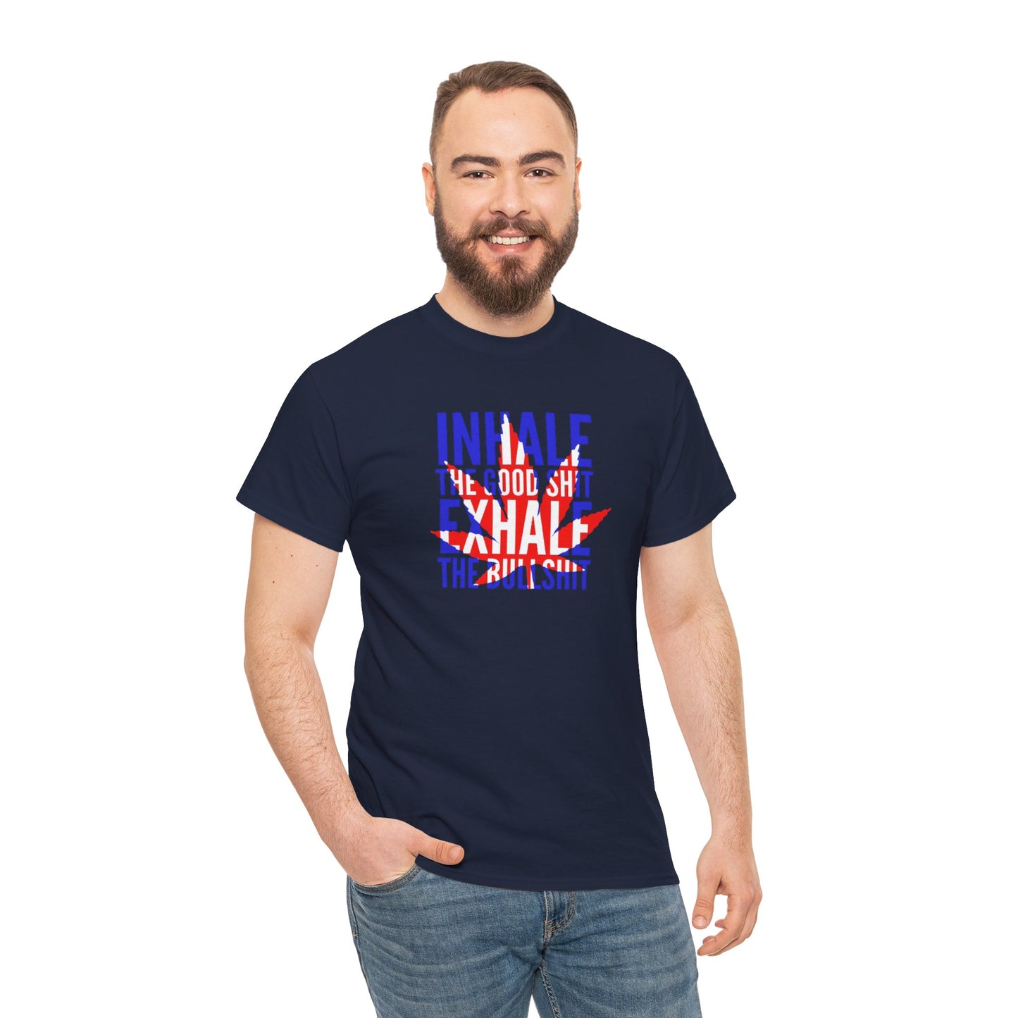 Inhale/ exhale Unisex Heavy Cotton Tee